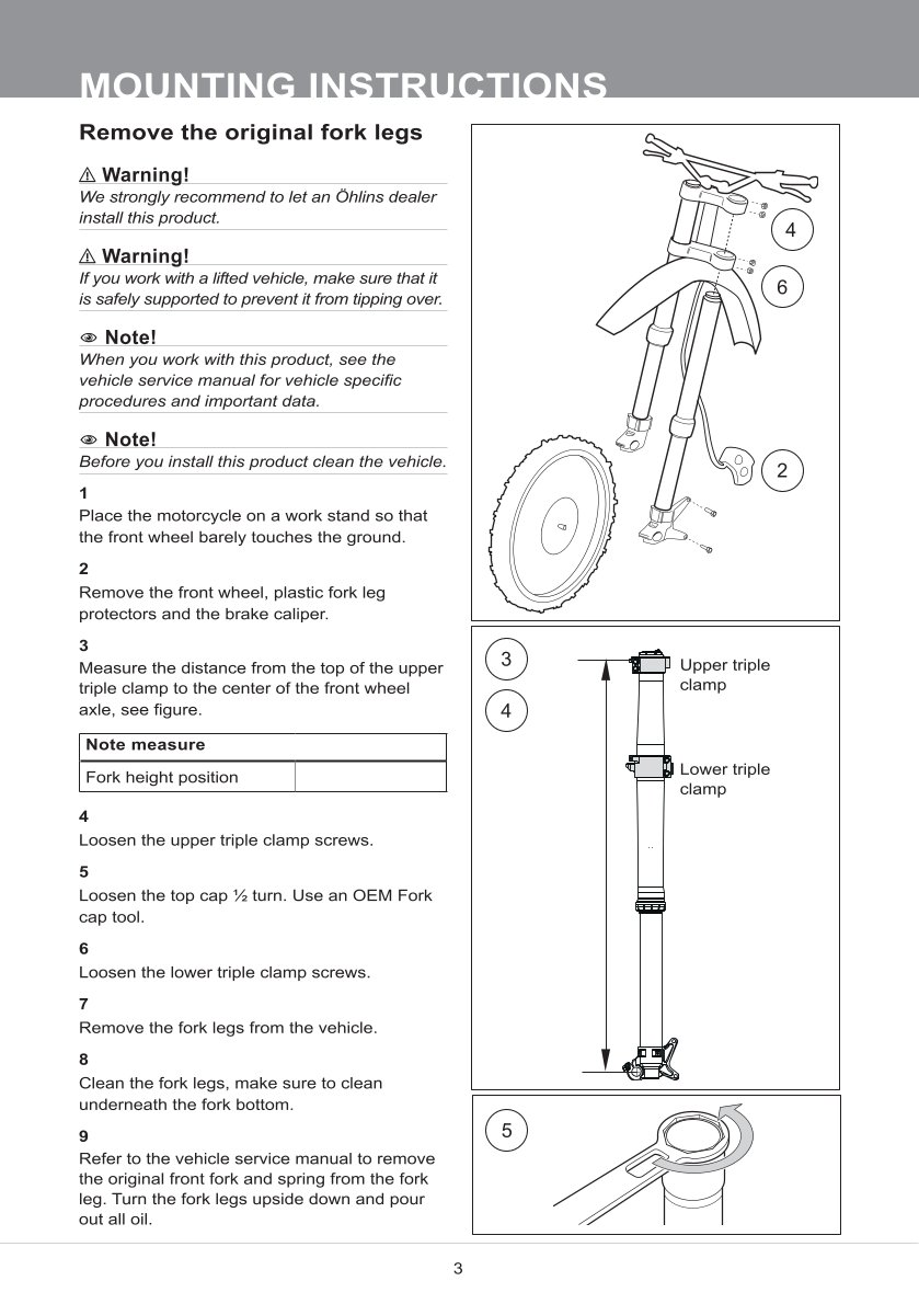 สปริงโช้คหน้า Ohlins FCX1303 For Sherco 300 SE Factory 2020-2023