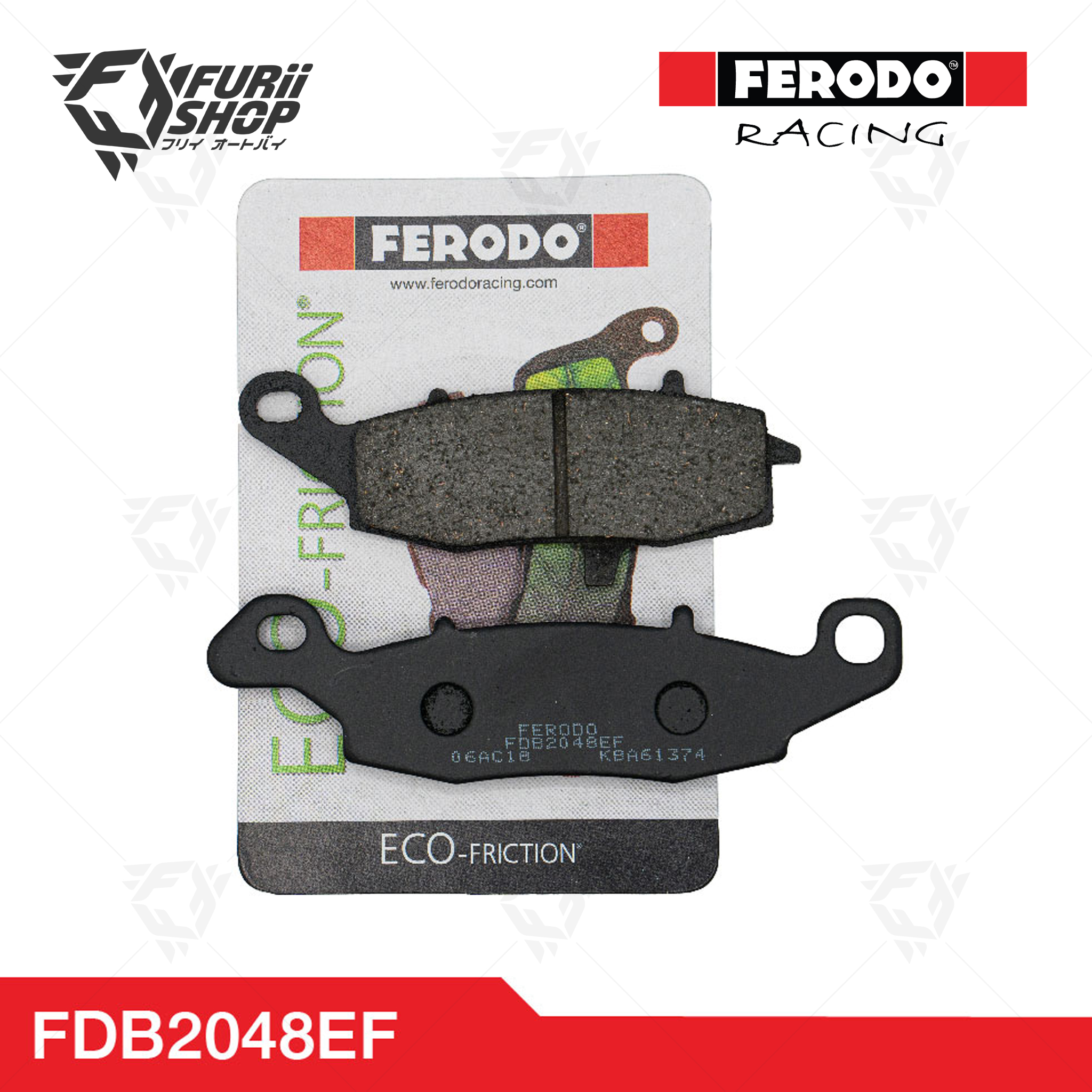 ผ้าเบรกหน้า(ฝั่งซ้าย) FERODO RACING : For KAWASAKI SUZUKI CF MOTO (FDB2048EF)