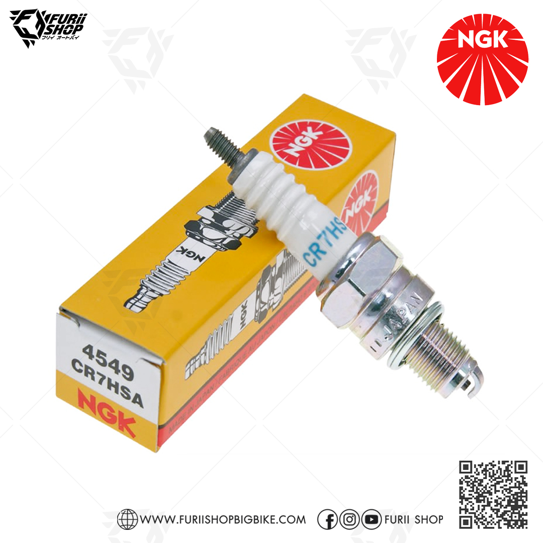 หัวเทียน NGK CR7HSA ขั้ว Nickel (1 หัว) ใช้สำหรับ D-Tracker125/D-Tracker150/KLX140L/KLX150L