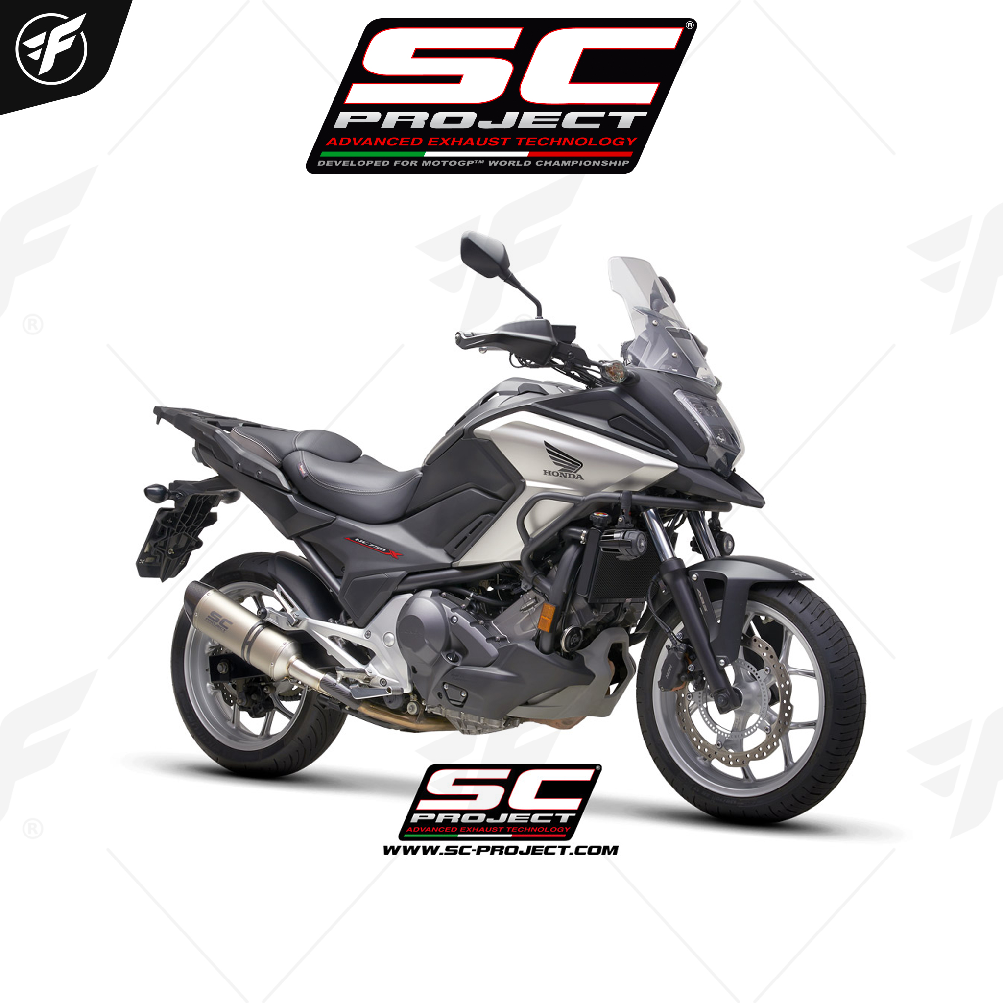 HONDA NC750 (2016 - 2020) - S - X Oval Muffler, with carbon fiber end cap