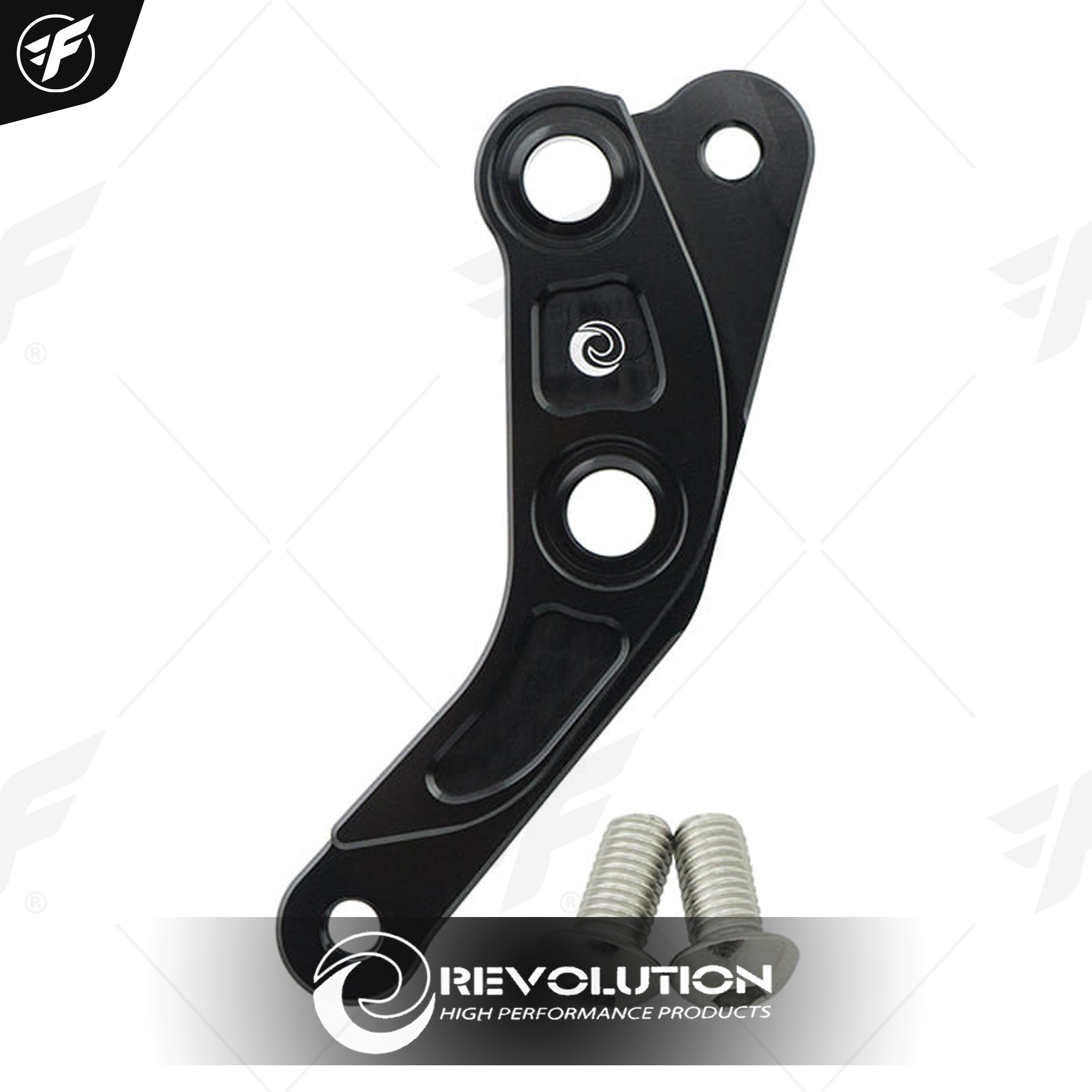 ขาจับปั้มดิสหน้าจานโต220mm ปั้มBrembo 4Pหูชิดขวา 50mm REVOLUTION MONKEY-125 ดำ