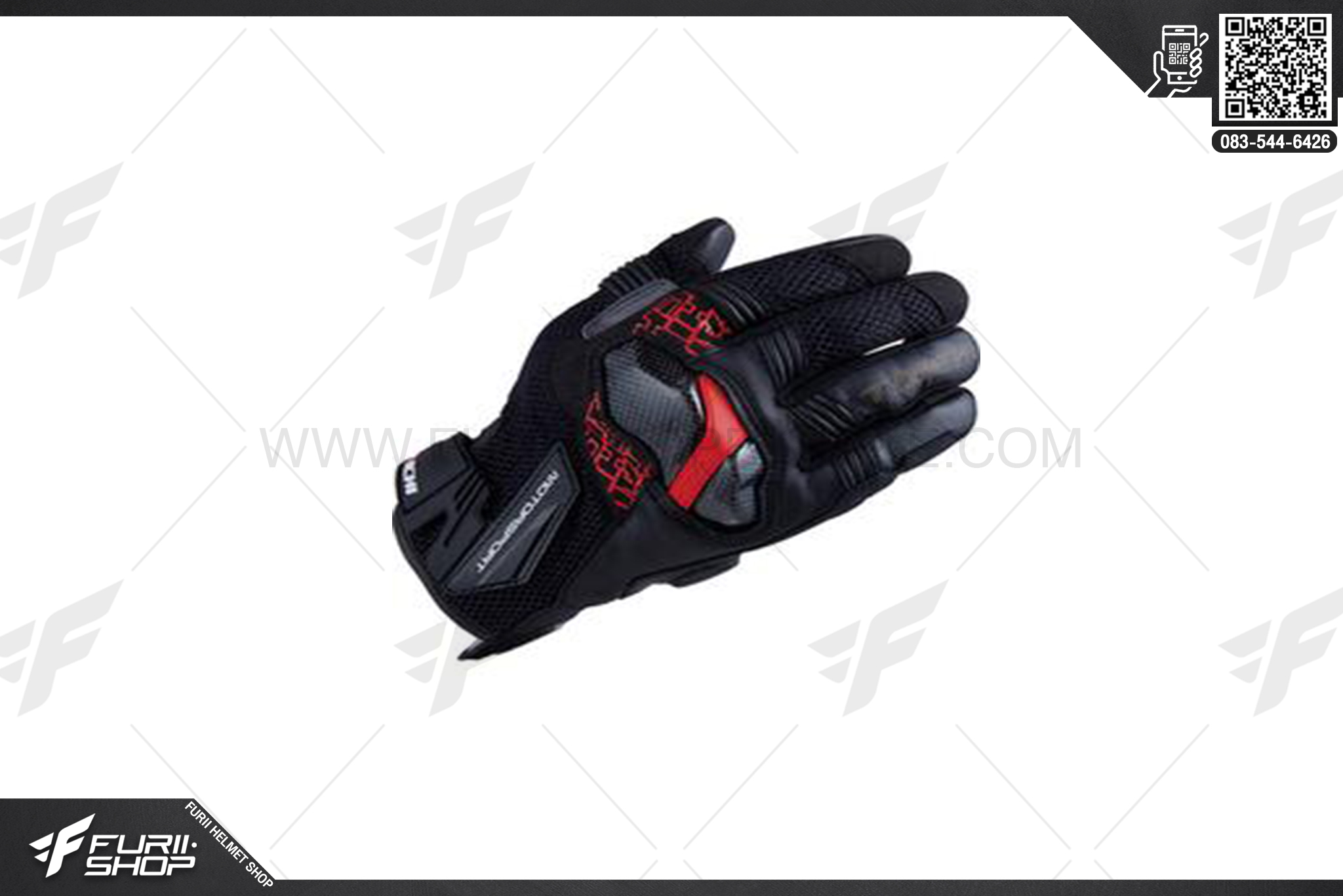 ถุงมือ Taichi RST 443 Black-Red