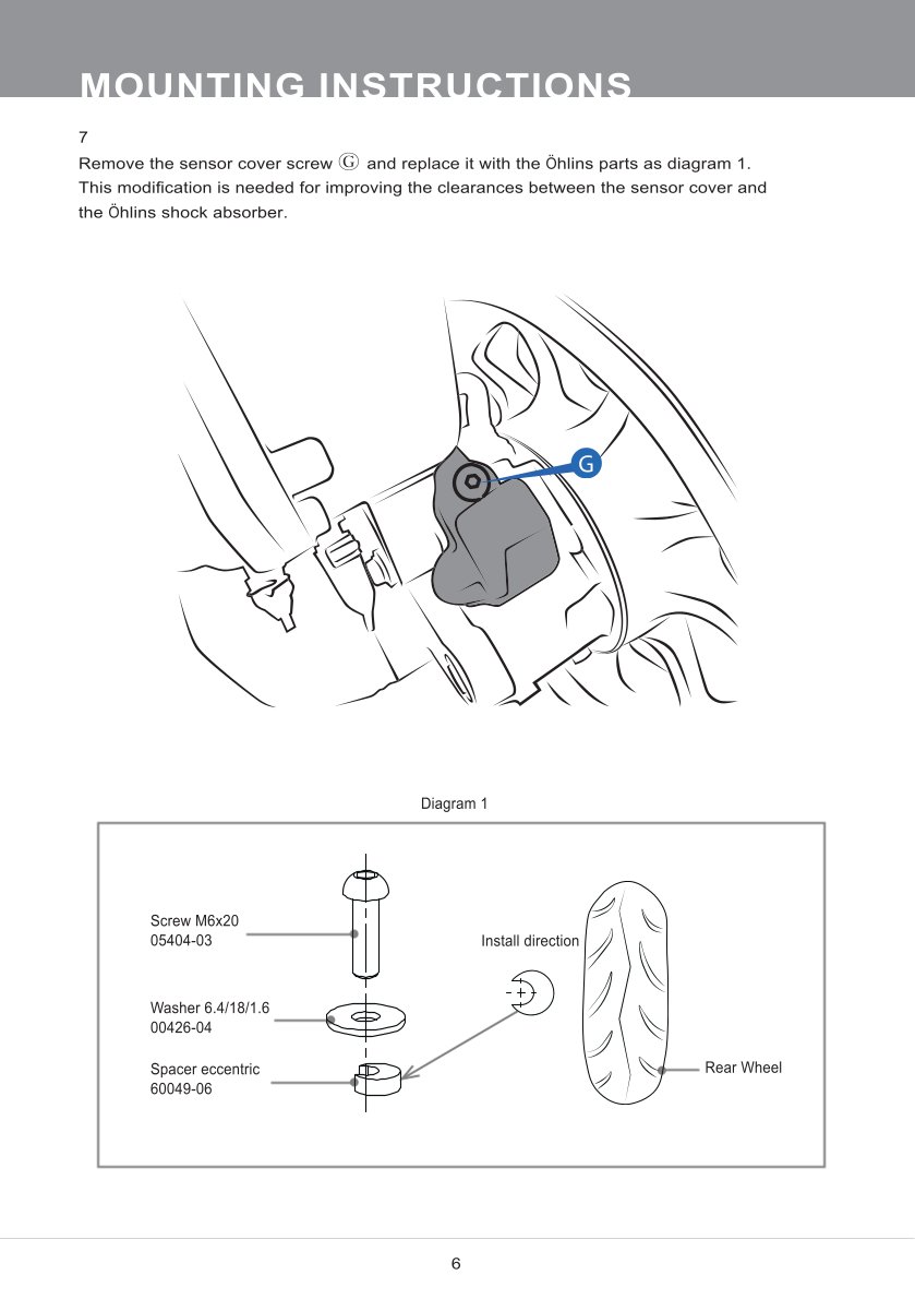 โช๊คหลังแต่ง Ohlins HO349 For Honda Giorno+ 125 ปี 2023-2024