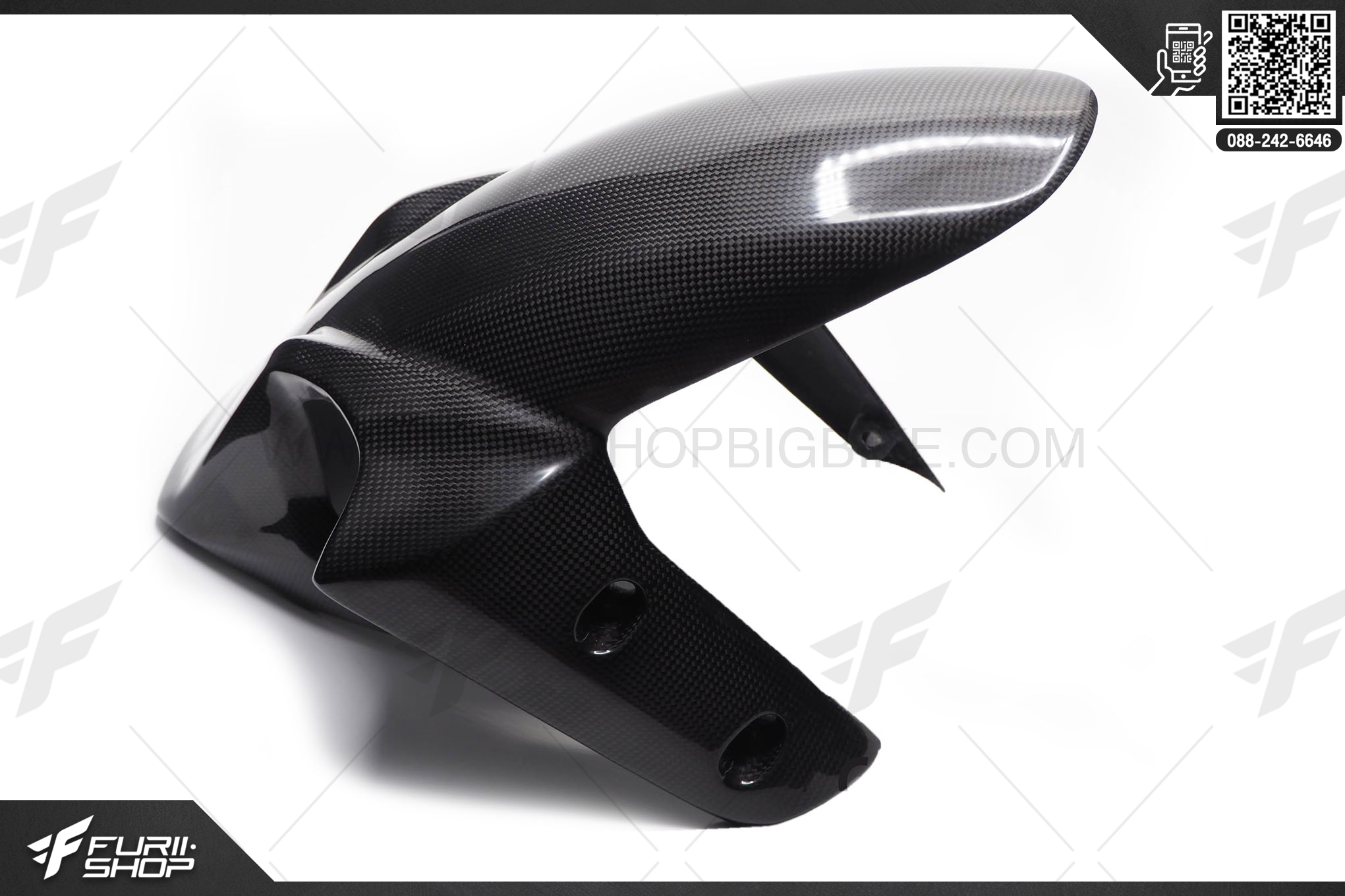 บังโคลนหน้าคาร์บอน (ด้าน/เงา) สำหรับ Ducati Multistrada 1200S/1260/Pike Peak