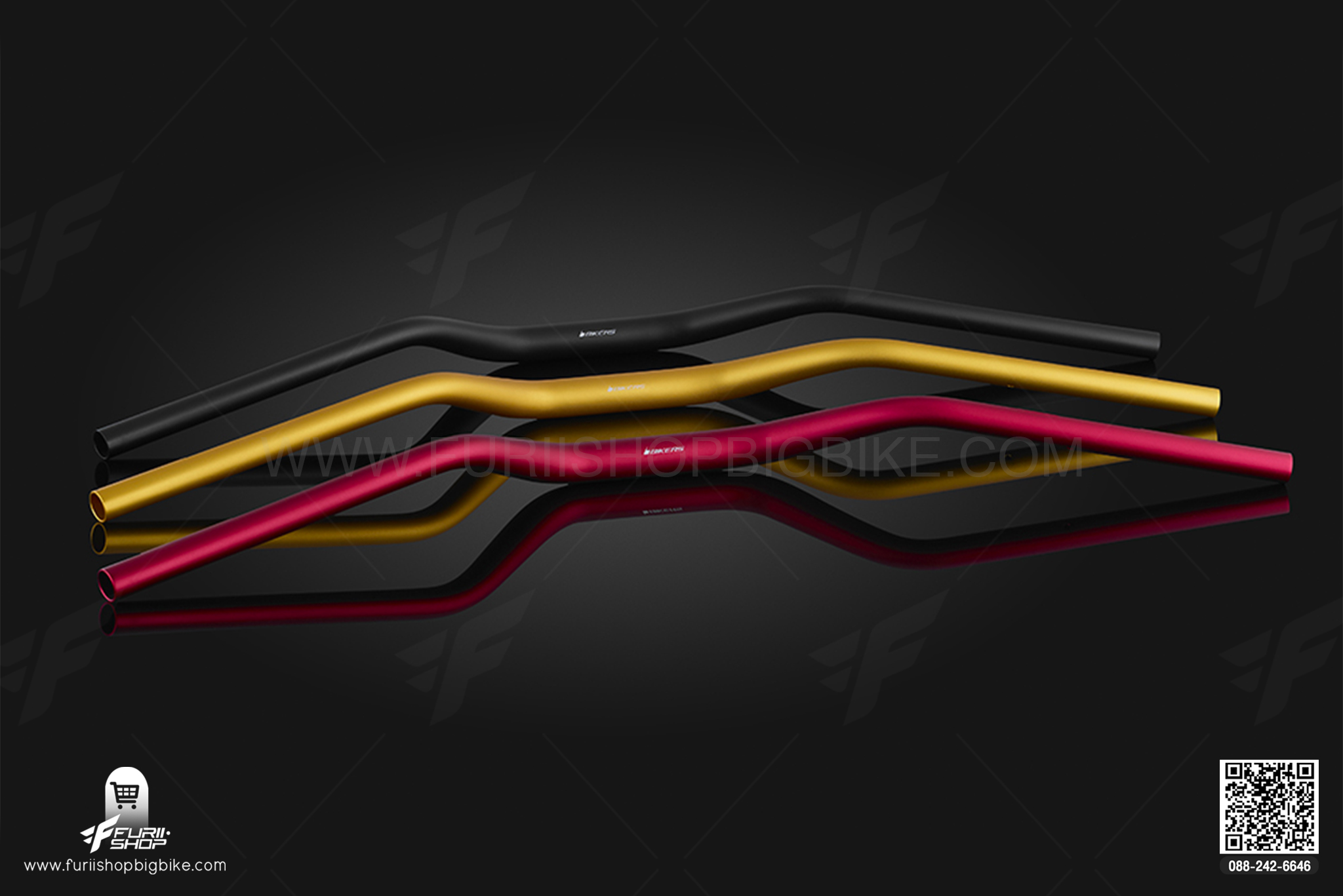 แฮนด์บาร์ Fat Bar 28.6 mm Ducati Scrambler Full Throttle (2014-2018) แฮนด์มอร์เตอร์ไซค์ แฮนด์บิ๊กไบค์ handlebar แฮนด์บาร์