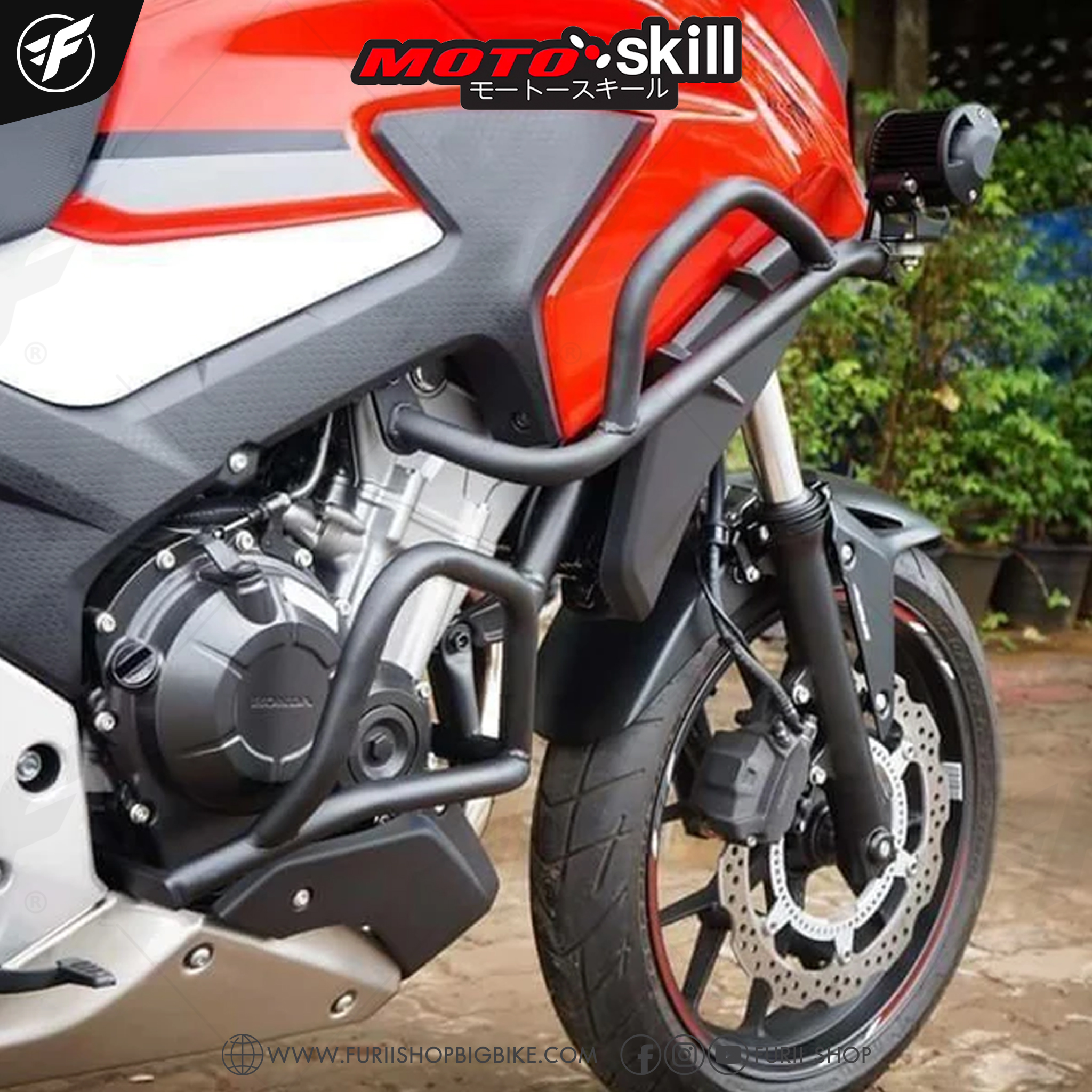 แคชบาร์ Motoskill V.1 (Top) สำหรับ CB500X ปี 12-18