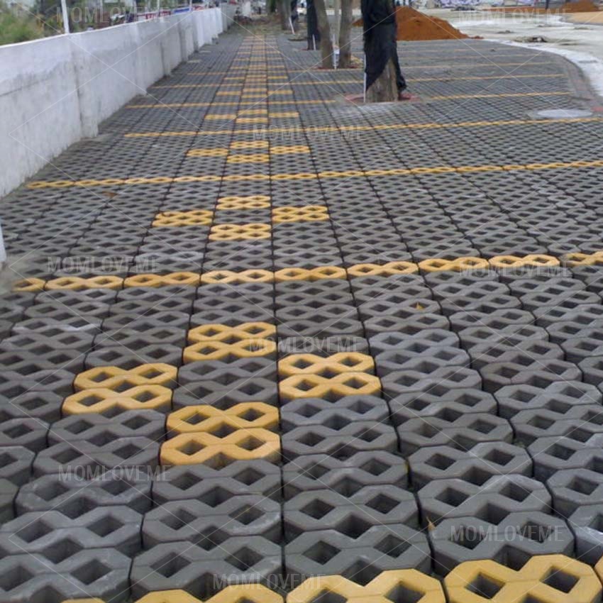 แม่พิมพ์บล็อคคอนกรีต ลาย8เหลี่ยม ขนาด 40x20x8 cm