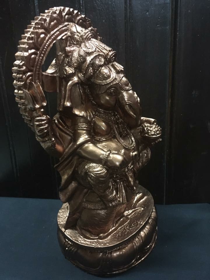 พระพิฆเนศ องค์ทองแดง นั่งหนู ประทานพร