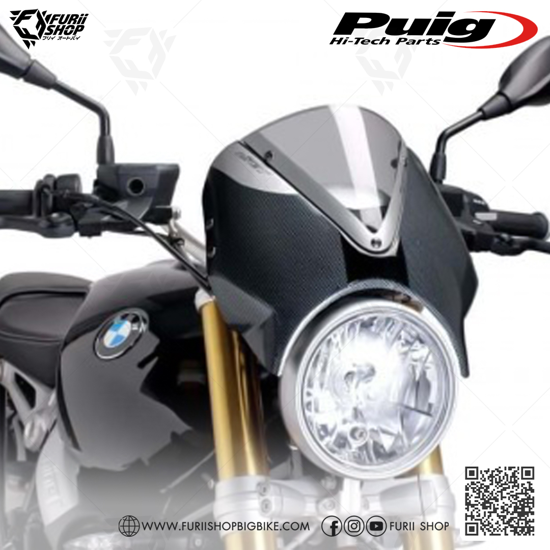 ชิลด์หน้า Puig Windshield Carbon : for BMW R nine T 13-20 / New!! R nine T Scramble 17-20