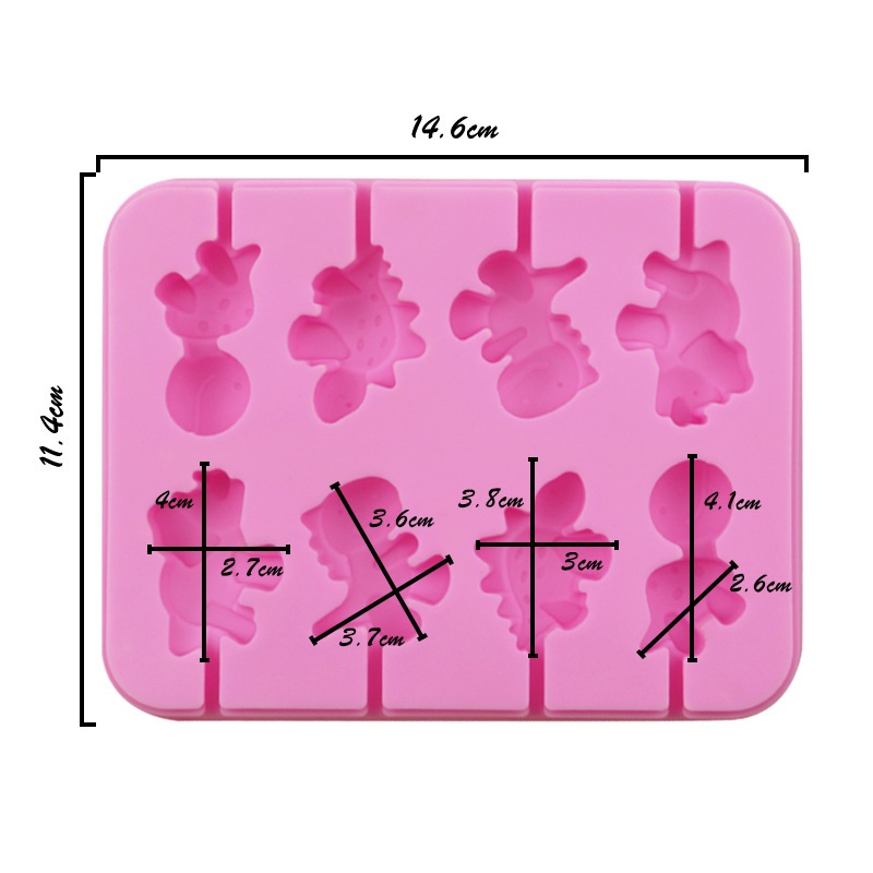 แม่พิมพ์ซิลิโคน แม่พิมพ์อมยิ้มไดโนเสาร์ แถมก้าน15อัน