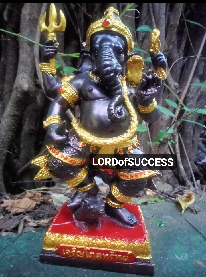 พระพิฆเนศ ปางประทานพร องค์สีดำแสดงถึงพลังความสำเร็จที่มากล้น สูง 10 นิ้ว