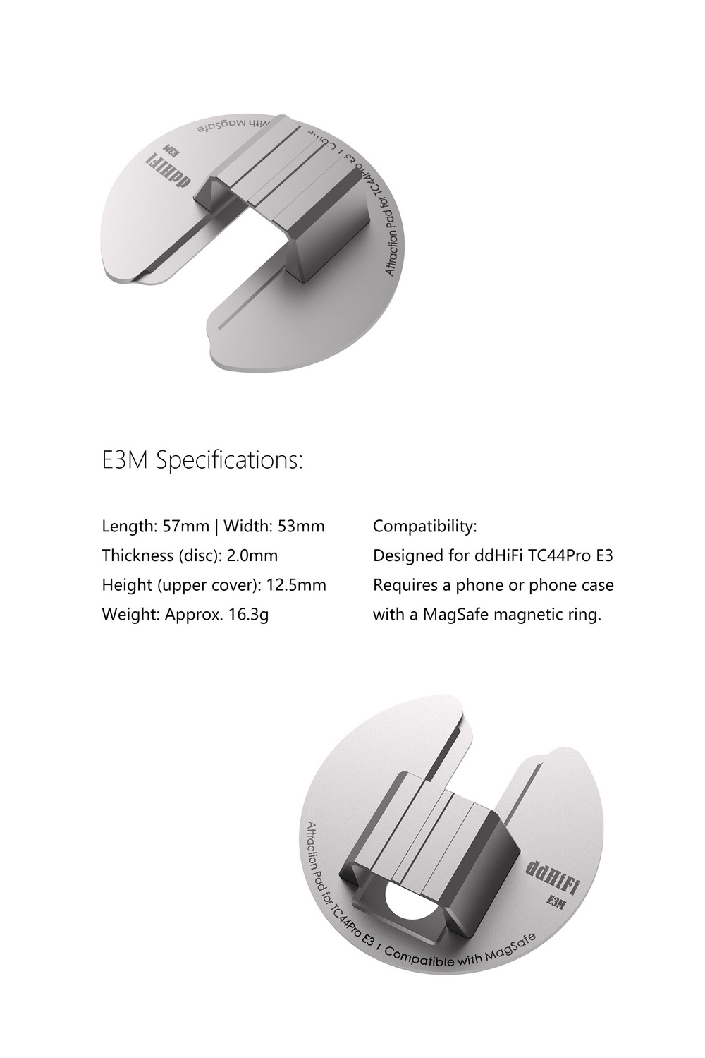DD E3M แผ่นยึดแม่เหล็กสำหรับ DD TC44Pro E3 ใช้งานร่วมกับ MagSafe ได้ ประกันศูนย์ไทย