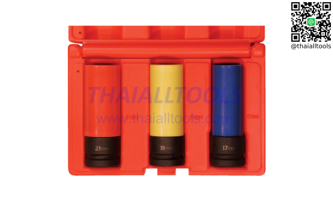 ชุดบ๊อกซ์ลมยาว 3-PCE WHEEL NUT IMPACT SOCKET SET 1/2" SQ. DR. KENNEDY