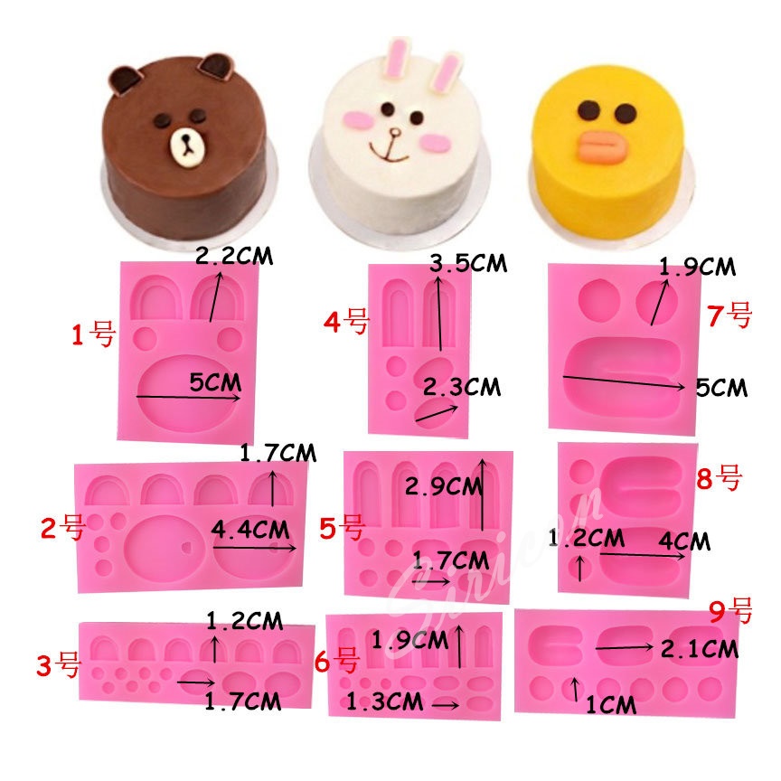 แม่พิมพ์ซิลิโคน หู ตา ปาก เลือกแบบ