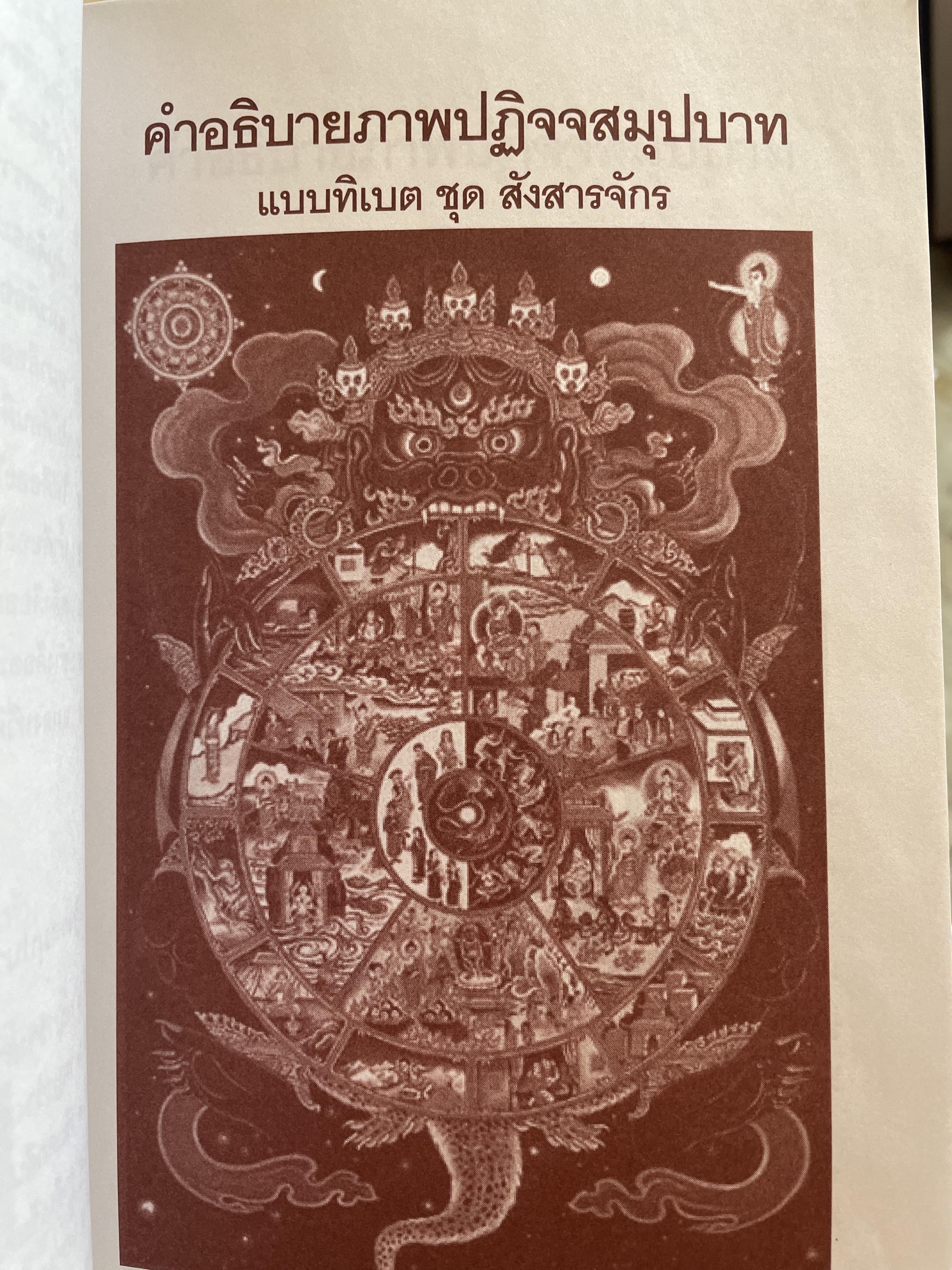 คู่มือศึกษาภาพ ปฏิจจสมุปบาท 1 ทิเบต.2 แบบไทย 3 . แบบปริศนาธรรมไทย โดย พระคัมภีรญาณ อภิปุญโญ. 600 กรัม