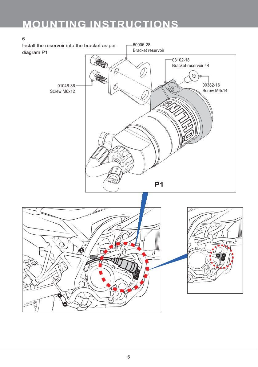 โช๊คหลัง OHLINS YA023 FOR YAMAHA WR155R
