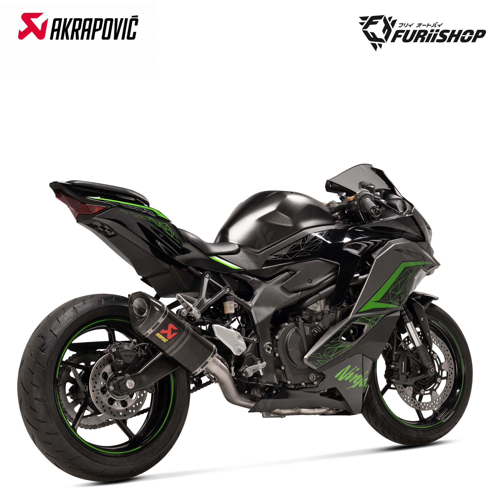 ท่อแต่ง Akrapovic Slip on - Carbon : for Kawasaki ZX25R 2020-2022 All new ZX25R/RR 2023