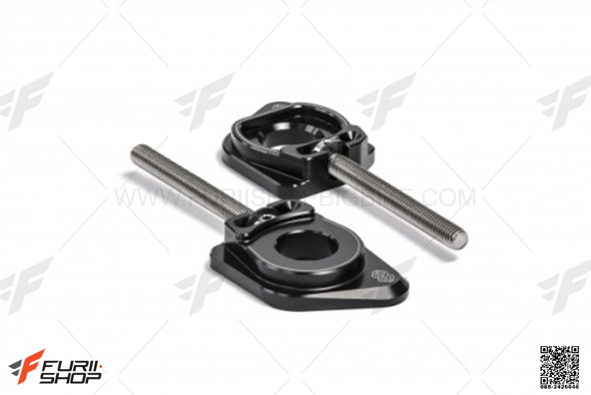 ตั้งโซ่ GILLES TOOLING AXB CHAIN ADJUSTER สีดำ FOR KAWASAKI ZX6R 2019