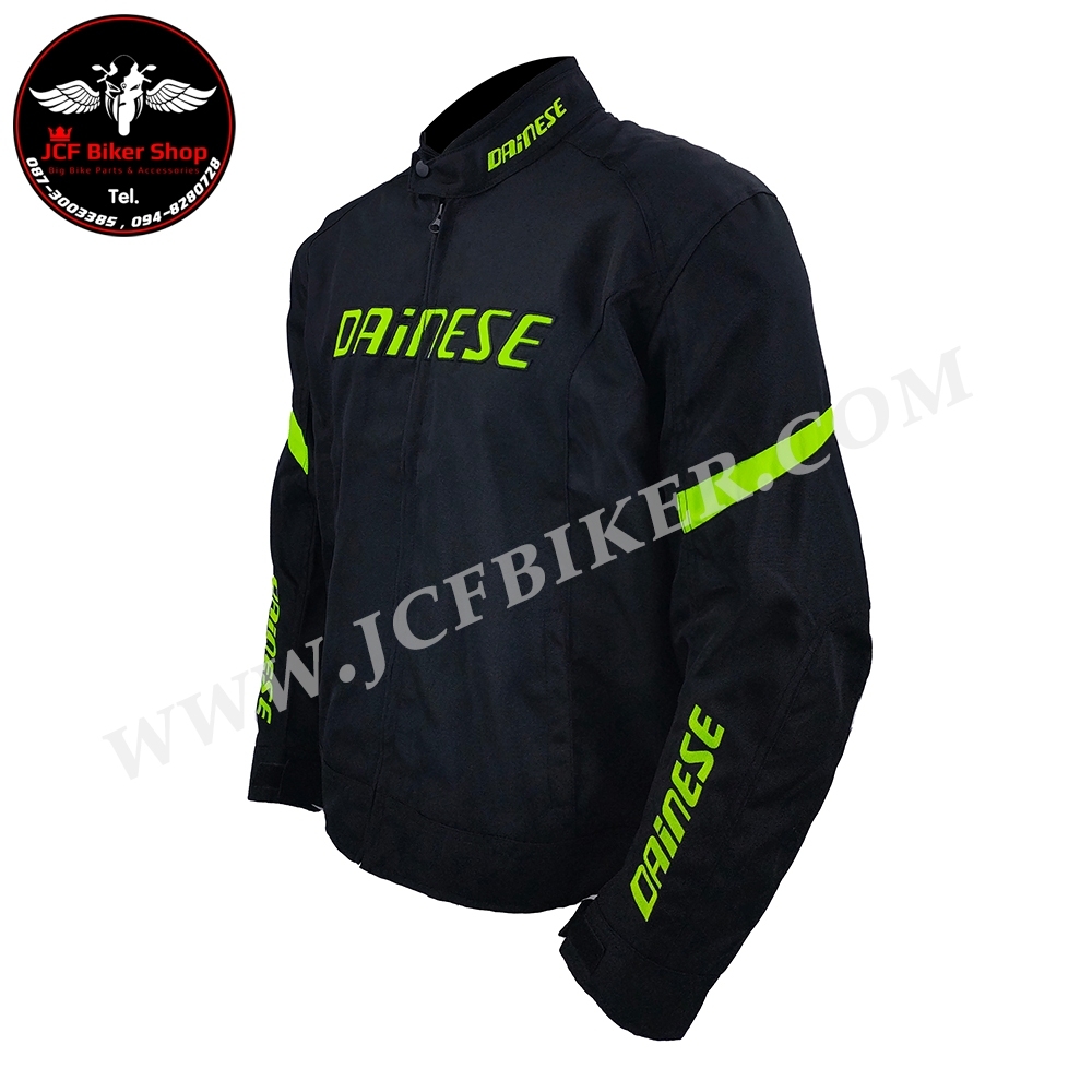 เสื้อการ์ดมอเตอร์ไซค์ Dainese 46 ผ้าคอร์ดูร่ามีแถบสะท้อนแสงเพิ่มความปลอดภัยยามค่ำคืน Innerซับในถอดได้ การ์ด 5 จุด