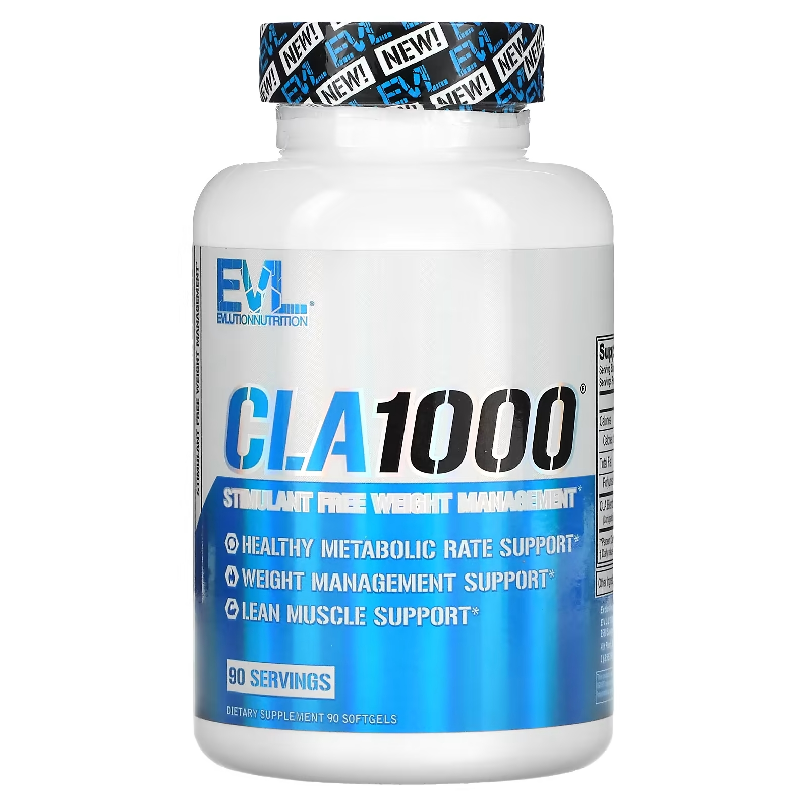 CLA1000 (Softgels) ตัวช่วยควบคุมน้ำหนักแบบปราศจากสารกระตุ้น บรรจุ 90/180 แคปซูล