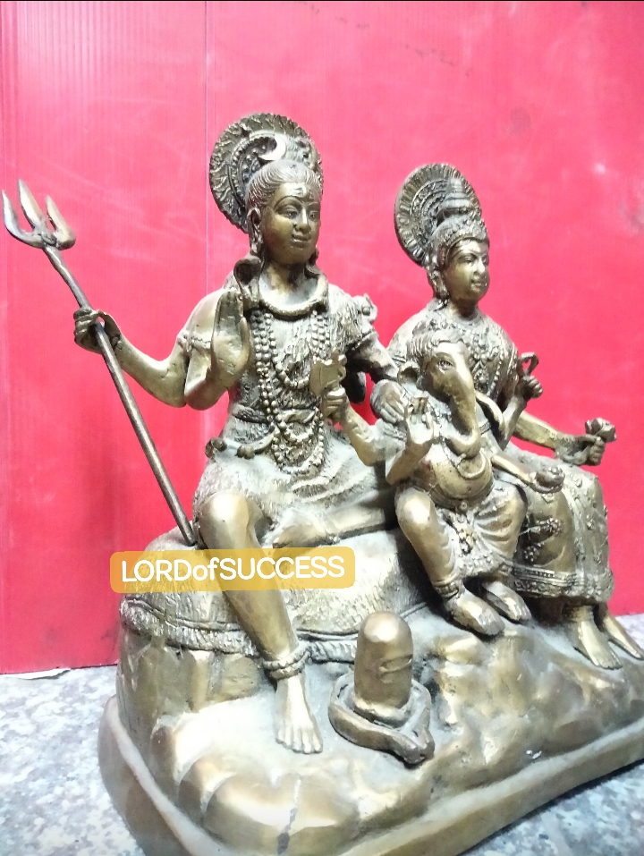 งานทองเหลือง ครอบครัวพระศิวะ สูง 9.5 นิ้ว