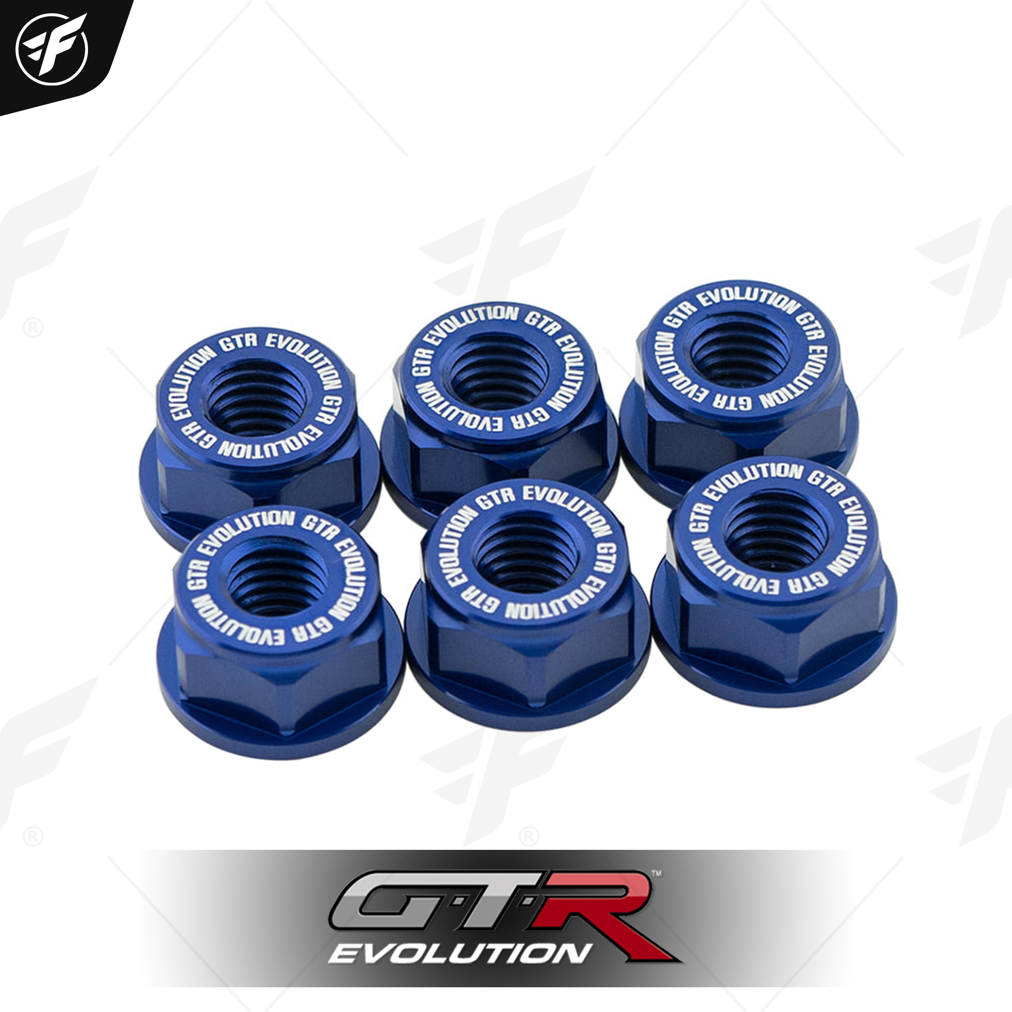 น็อตยึดสเตอร์หลัง CNC GTR MT-15/M-SLAZ M8 x 1.25 (6 ตัว) น้ำเงิน