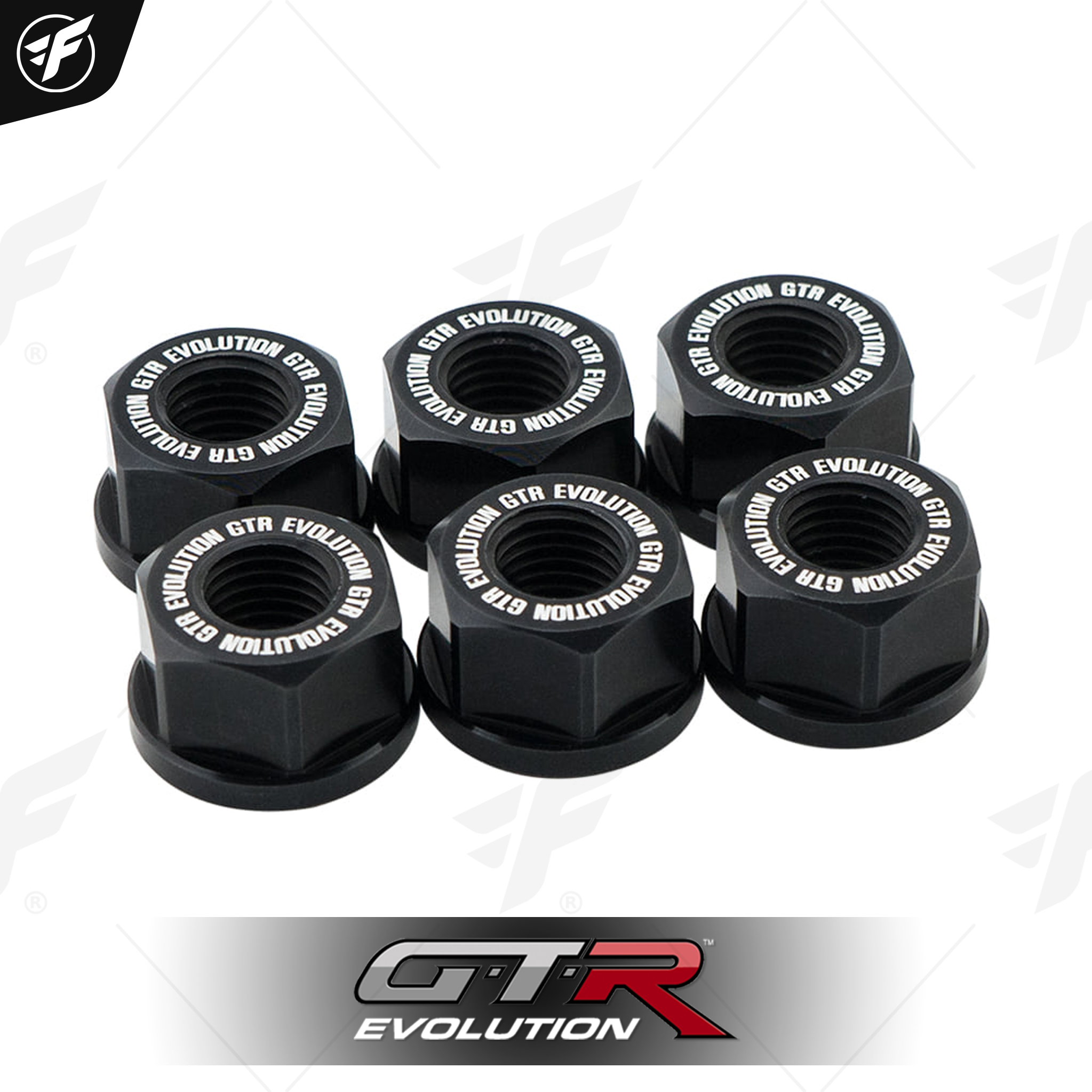 น็อตยึดสเตอร์หลัง CNC GTR R3/MT03/NINJA400 M10x1.25 (6ตัว) ดำ