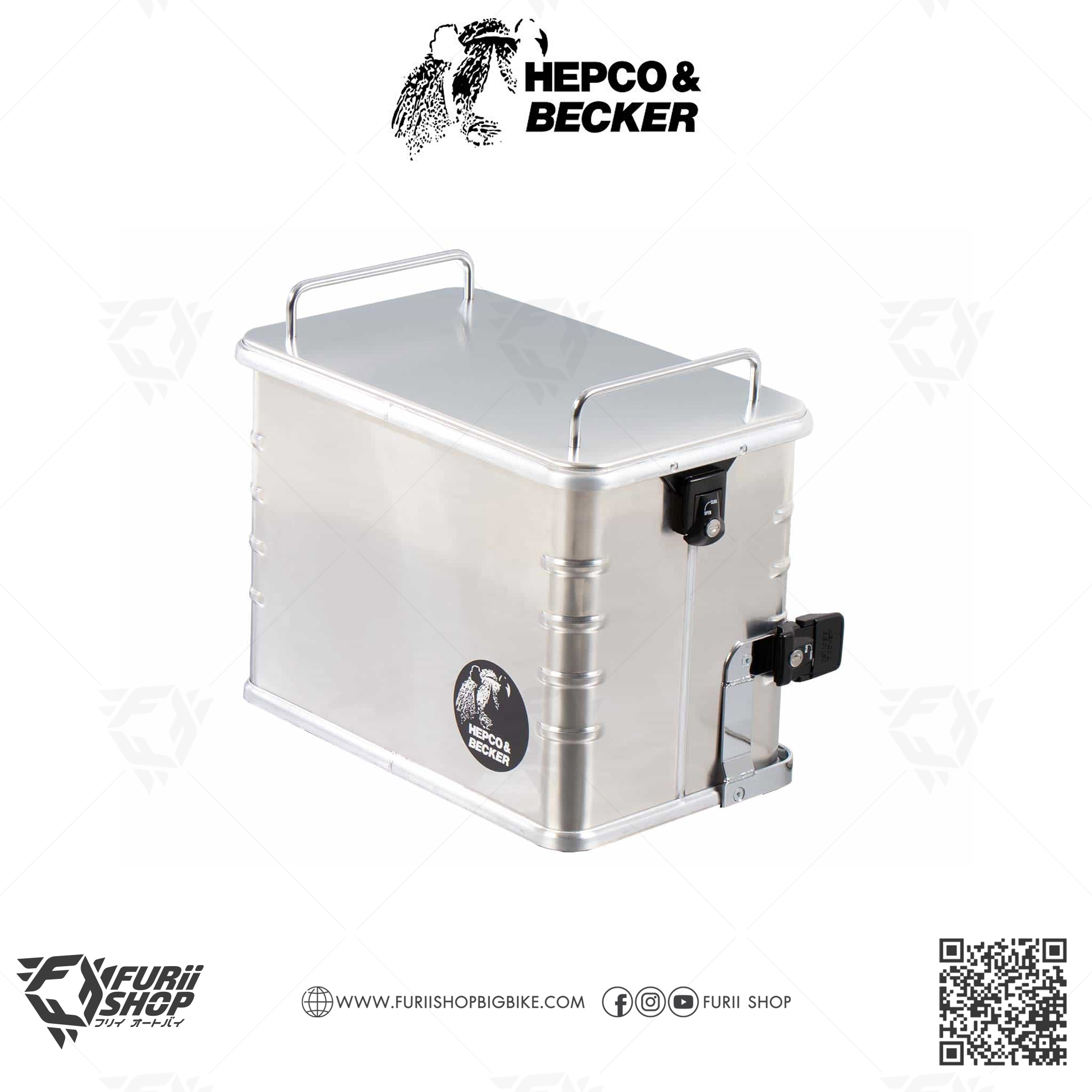 กล่องข้าง HEPCO & BECKER : Alu Standard Side Case 40 L Silver