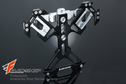 กรอบป้ายทะเบียน REAR LICENSE SUPPORT BIKERS สีดำ
