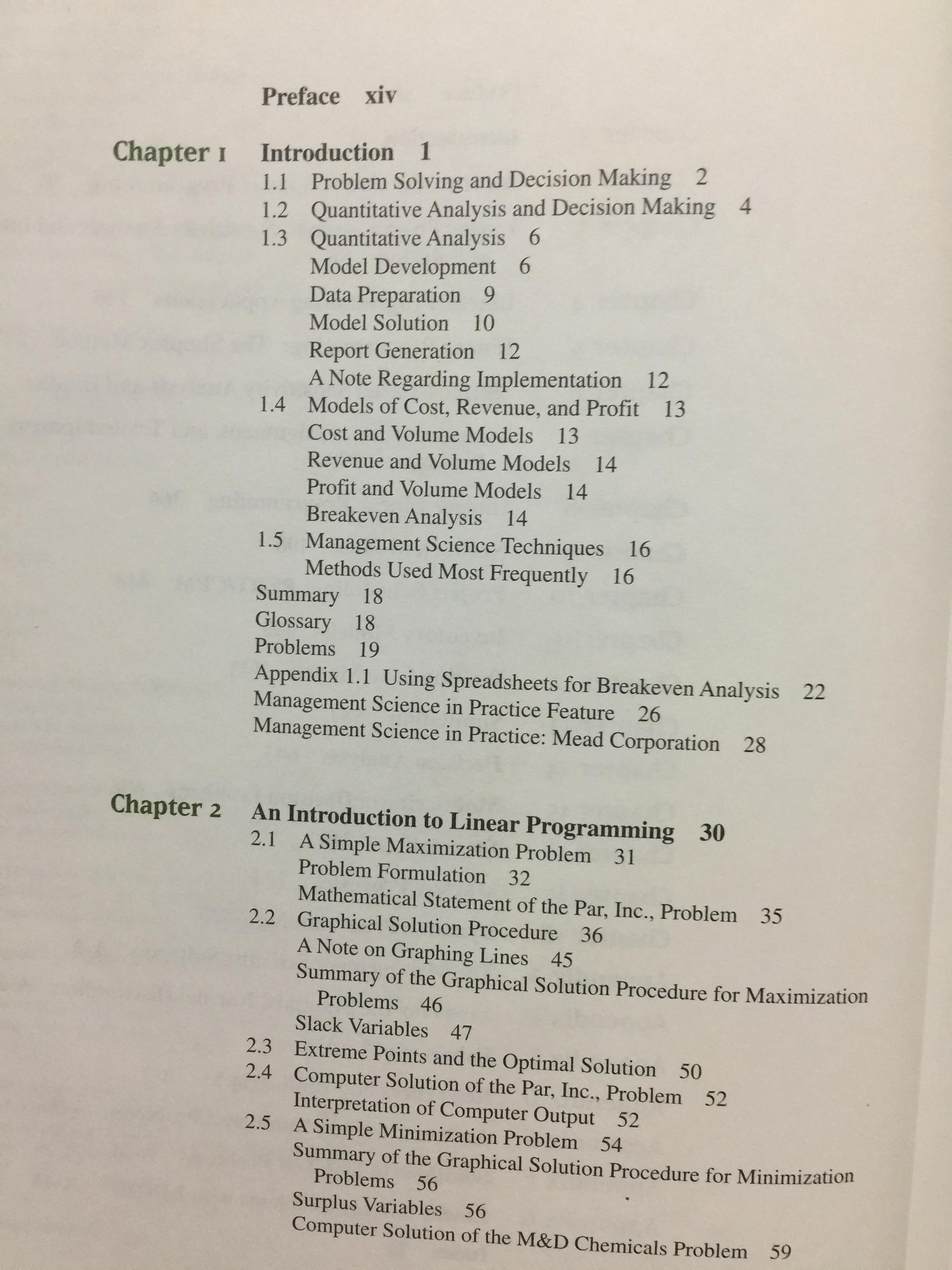 AN. INTRODUCTION TO MANAGEMENT SCIENCE. QUANTITATIVE APPROACHES TO. DECISION MAKING ผู้เขียน ANDERSON SWEENEY. WILLIAMS. พิมพ์ครั้งที่ 9 0 กก.