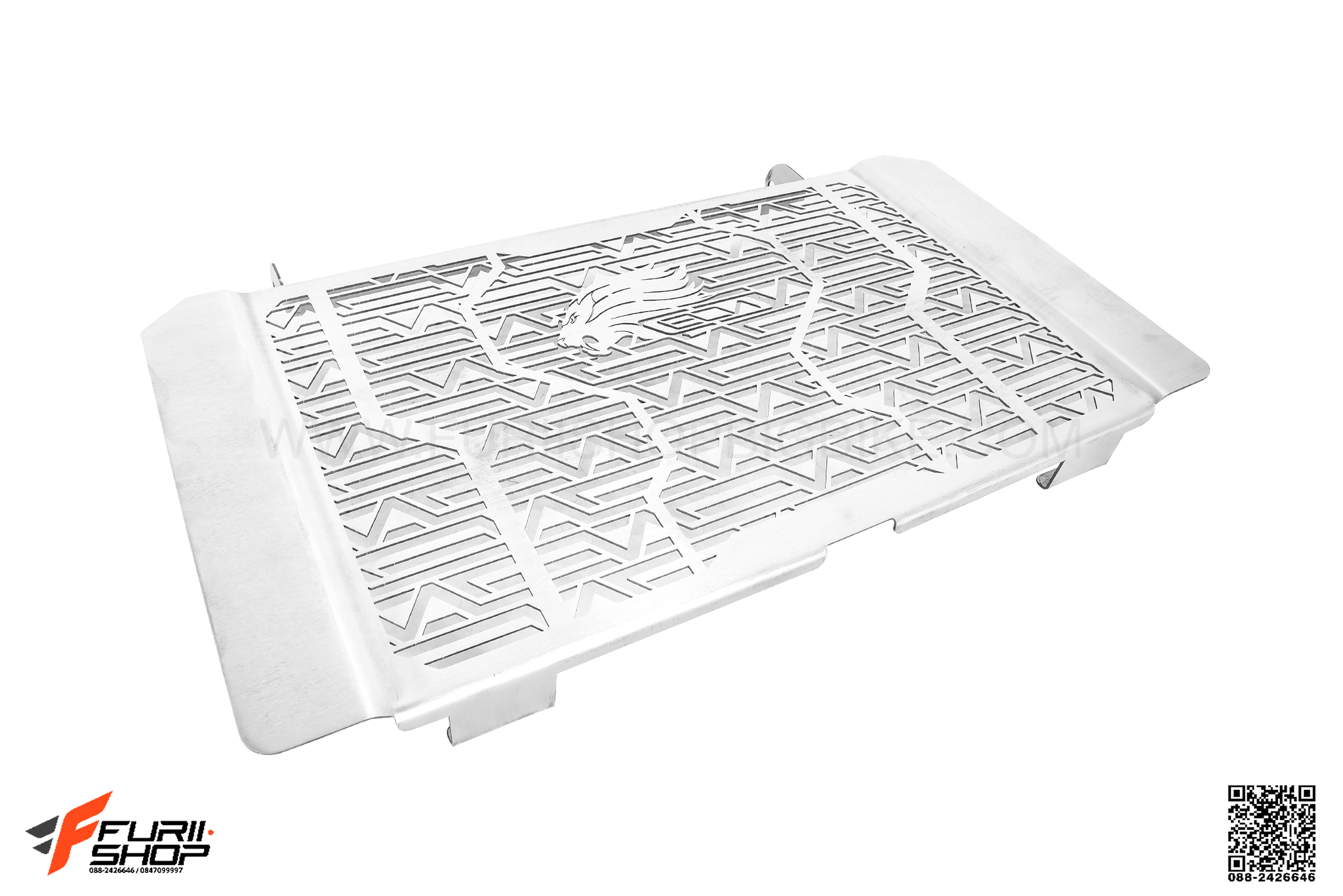 การ์ดหม้อน้ำ LEON สีเงิน FOR SUZUKI GSX-S750