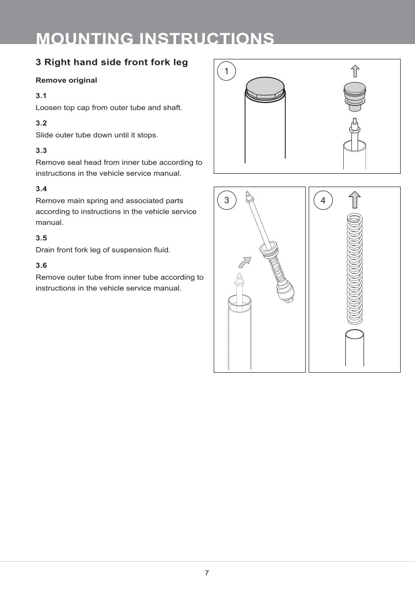 สปริงโช้คหน้า Ohlins FKS517 For Harley-Davidson Softail FXDR 114 2019-2022