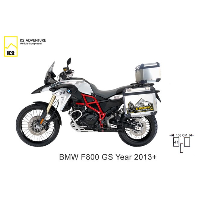 กล่องข้าง ปี๊บบน พร้อมเพลท K2 PRO 40L FOR BMW F800GS