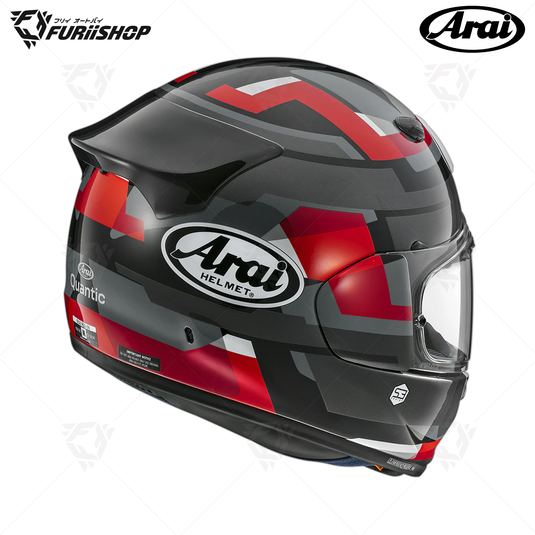 หมวกกันน็อคเต็มใบ Arai : QUANTIC Abstract Red
