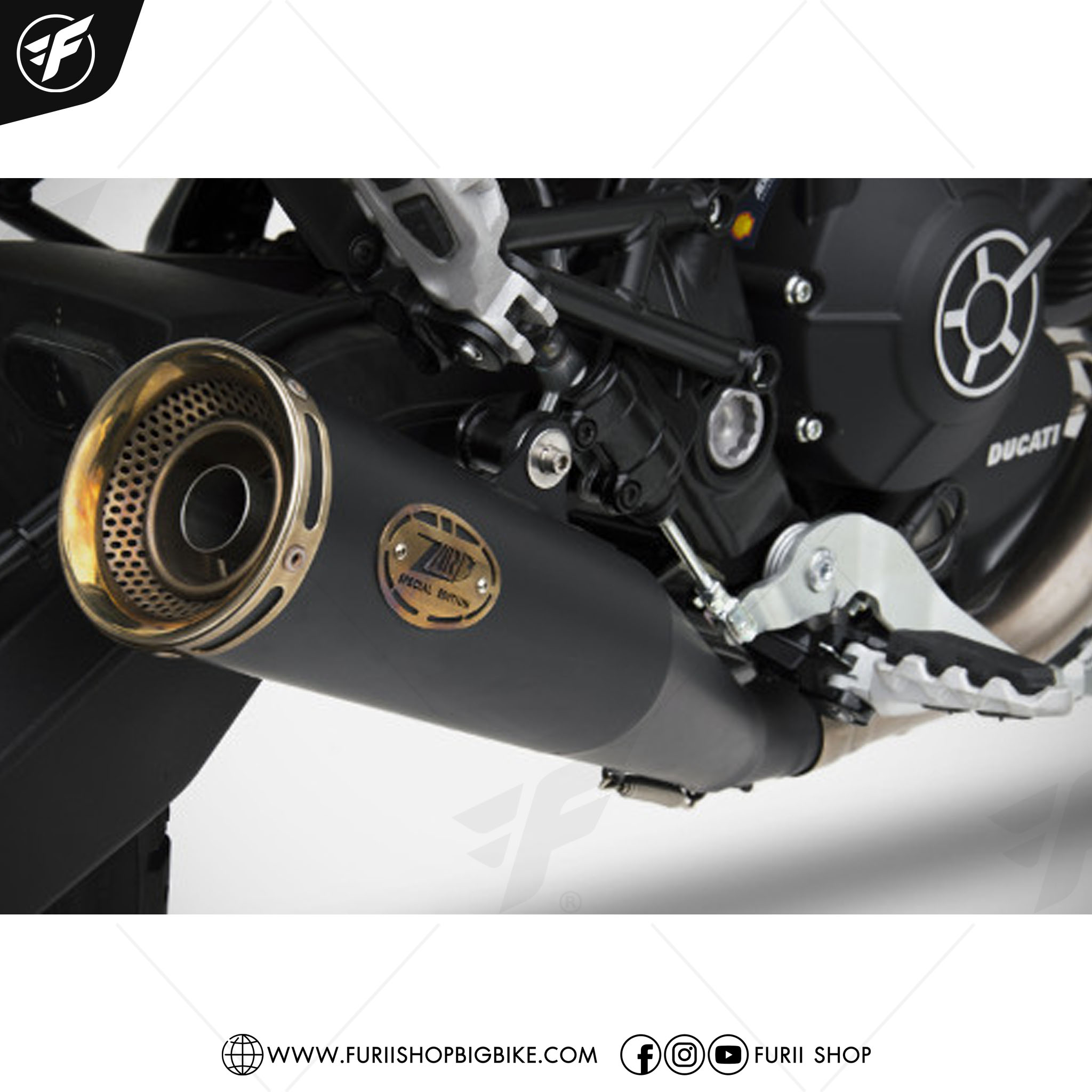 ท่อ ZARD SLIP ON ZUMA For Ducati Scramble800 Desert Sled 2017-2020