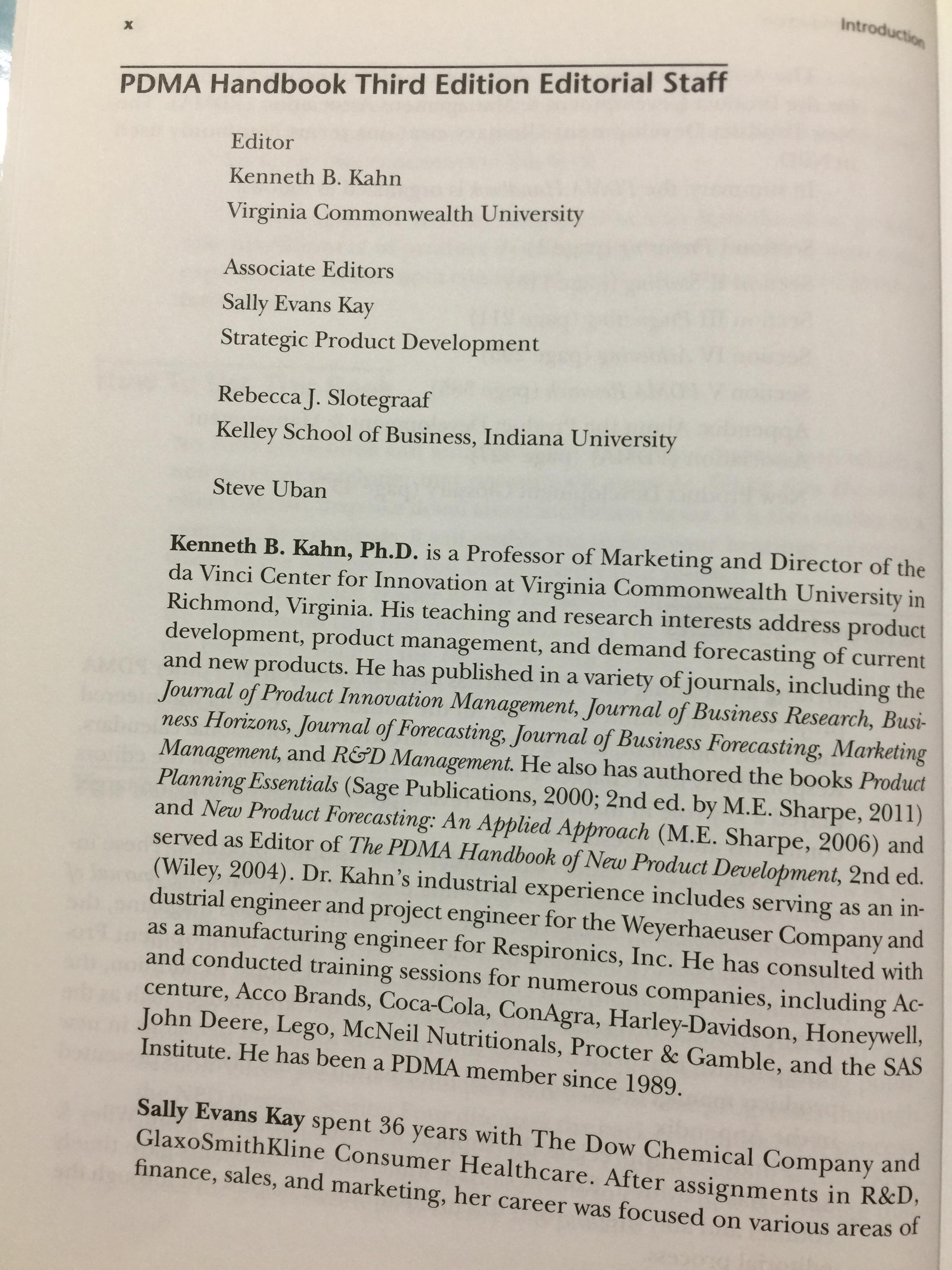 PDMA. HANDBOOK. Of New Product Development. Kenneth B. Kahn , Editor. 0 กก.