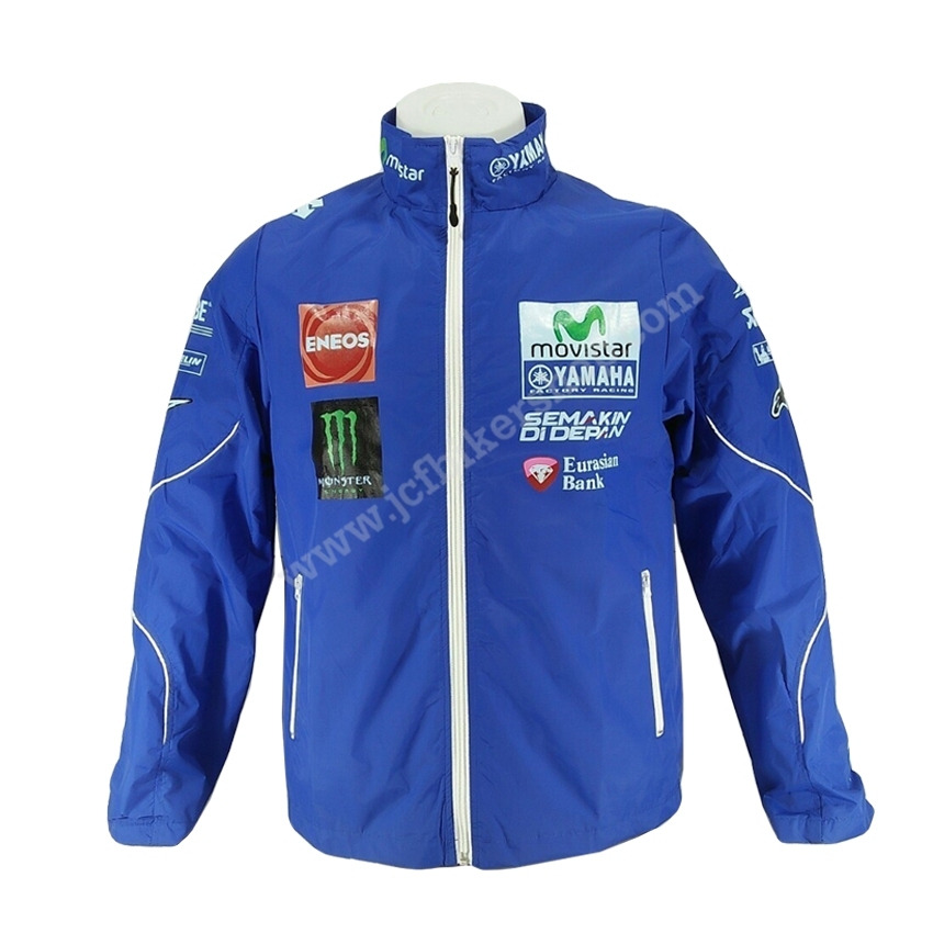 เสื้อฮู้ดมอเตอร์ไซค์ เสื้อฮู้ดบิ๊กไบค์ ผ้าร่ม โมโตจีพี ยามาฮ่า movistar