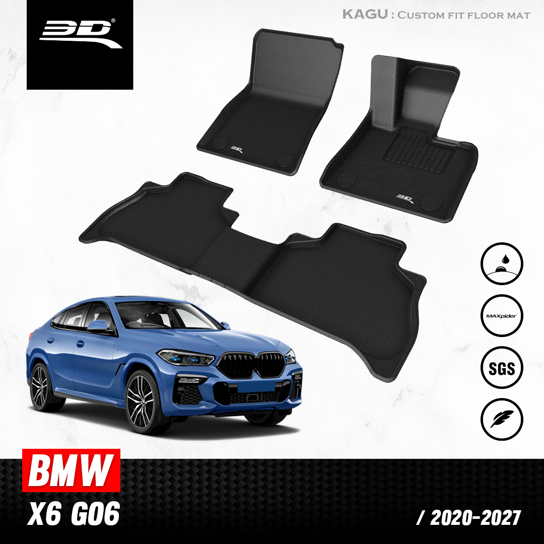 พรมปูพื้นรถยนต์ 3D สำหรับ BMW X6 G06 และ G06 LCI