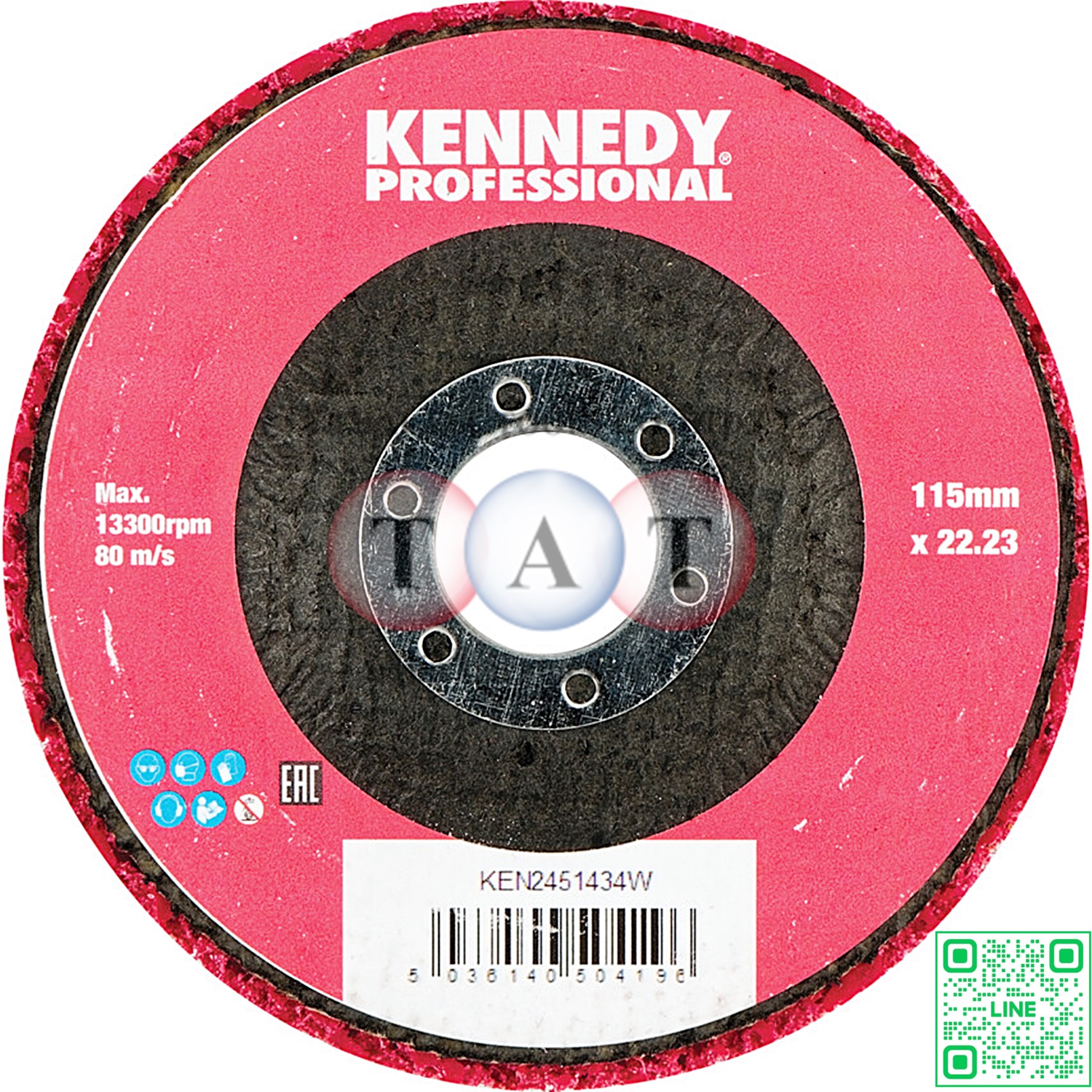KEN2451434W Silicon Carbide Non-Woven Disc, 115mm Diameter KENNEDY