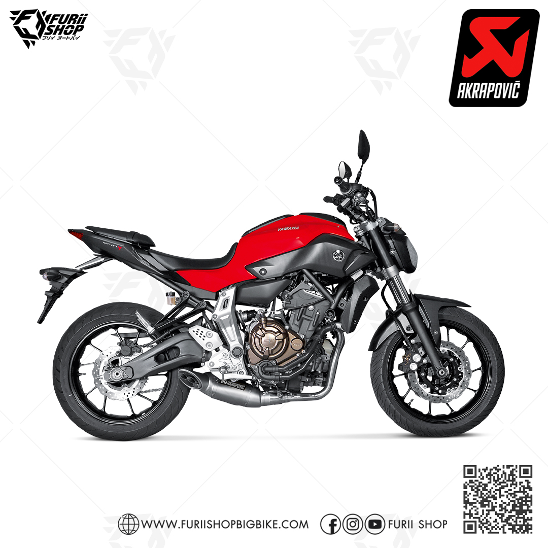ท่อแต่ง Akrapovic Titanium 2-2-1 Aluminium Logo Limited : for Yamaha FJ07/MT07 Tracer700GT 2020 - 2022