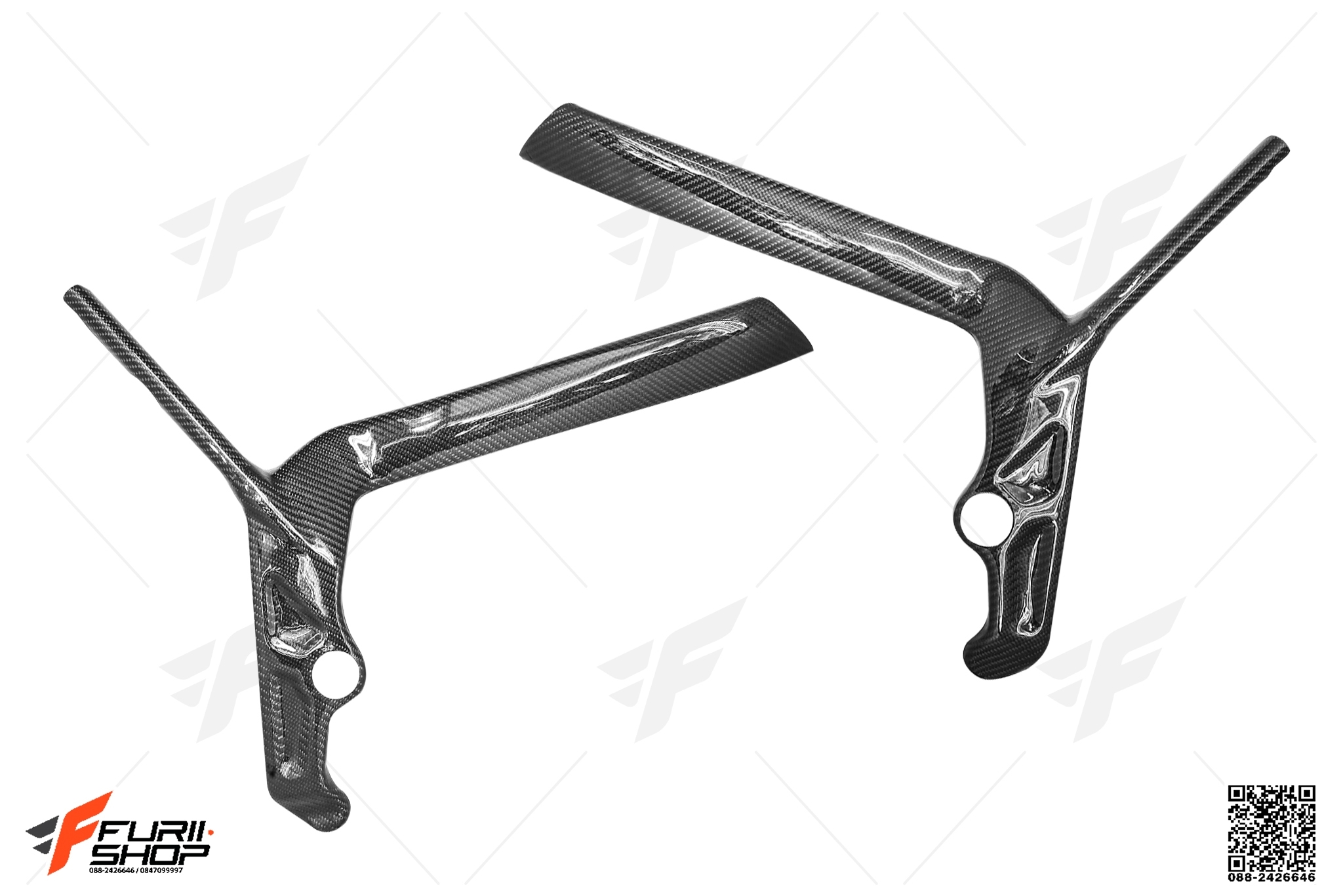 ครอบเฟรมเพรียวเคฟล่า FORCERACING FOR HONDA CB650F/CBR650F