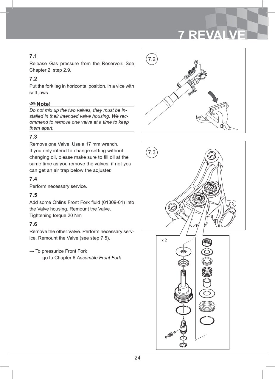 โช้คหน้า OHLINS FGR300 FOR Universal FGR 300 Superbike 750mm All