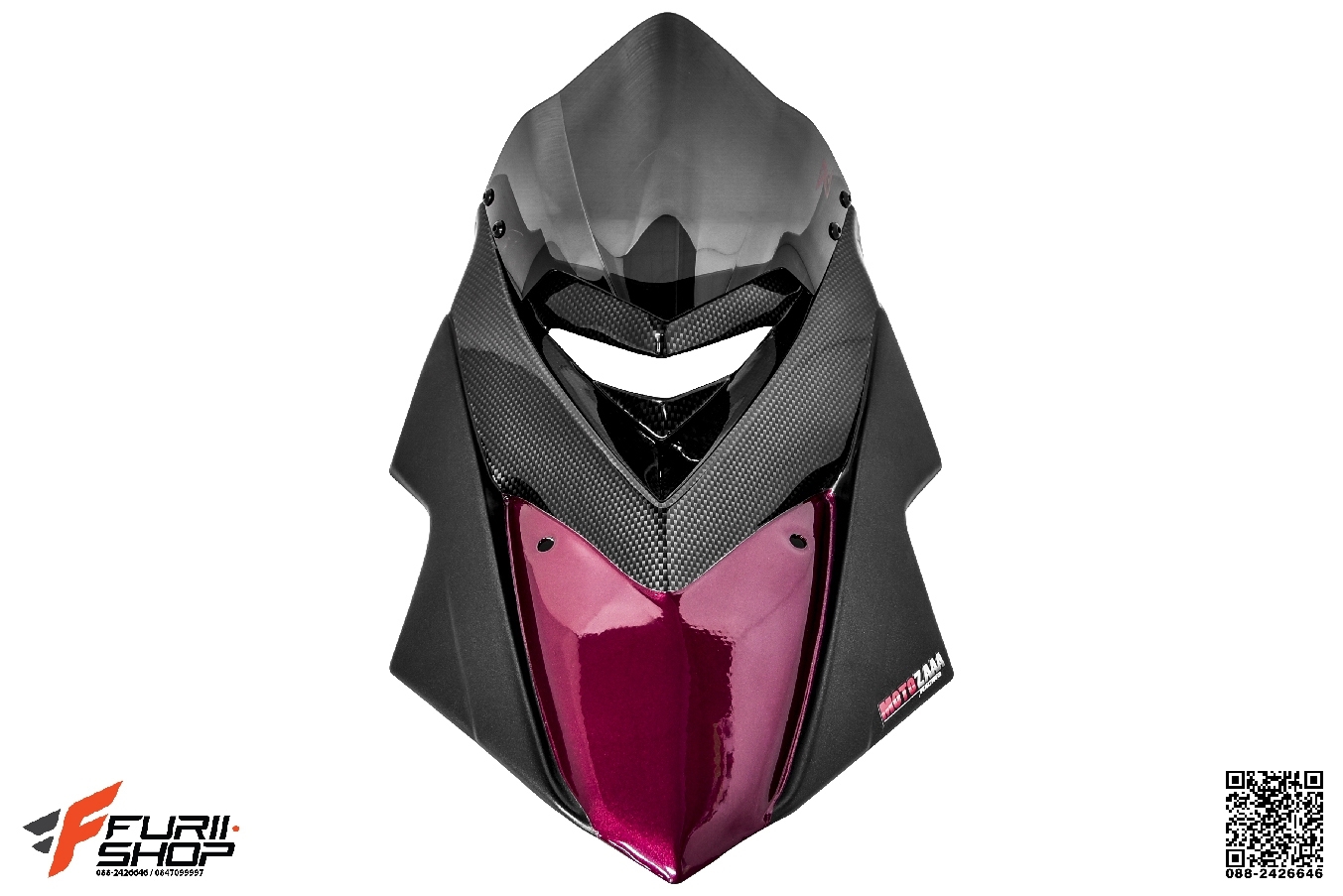 ชิวหน้า MOTOZAAA V1 สีแดง FOR KAWASAKI Z1000