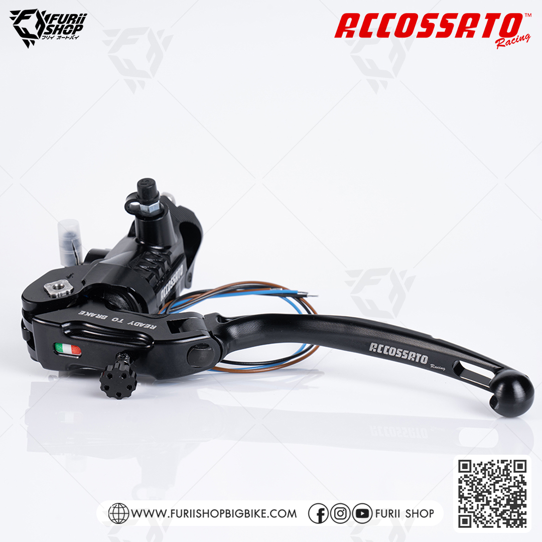 ปั้มเบรกซ้าย/คลัตช์ Accossato Master Cylinder CNC พับได้