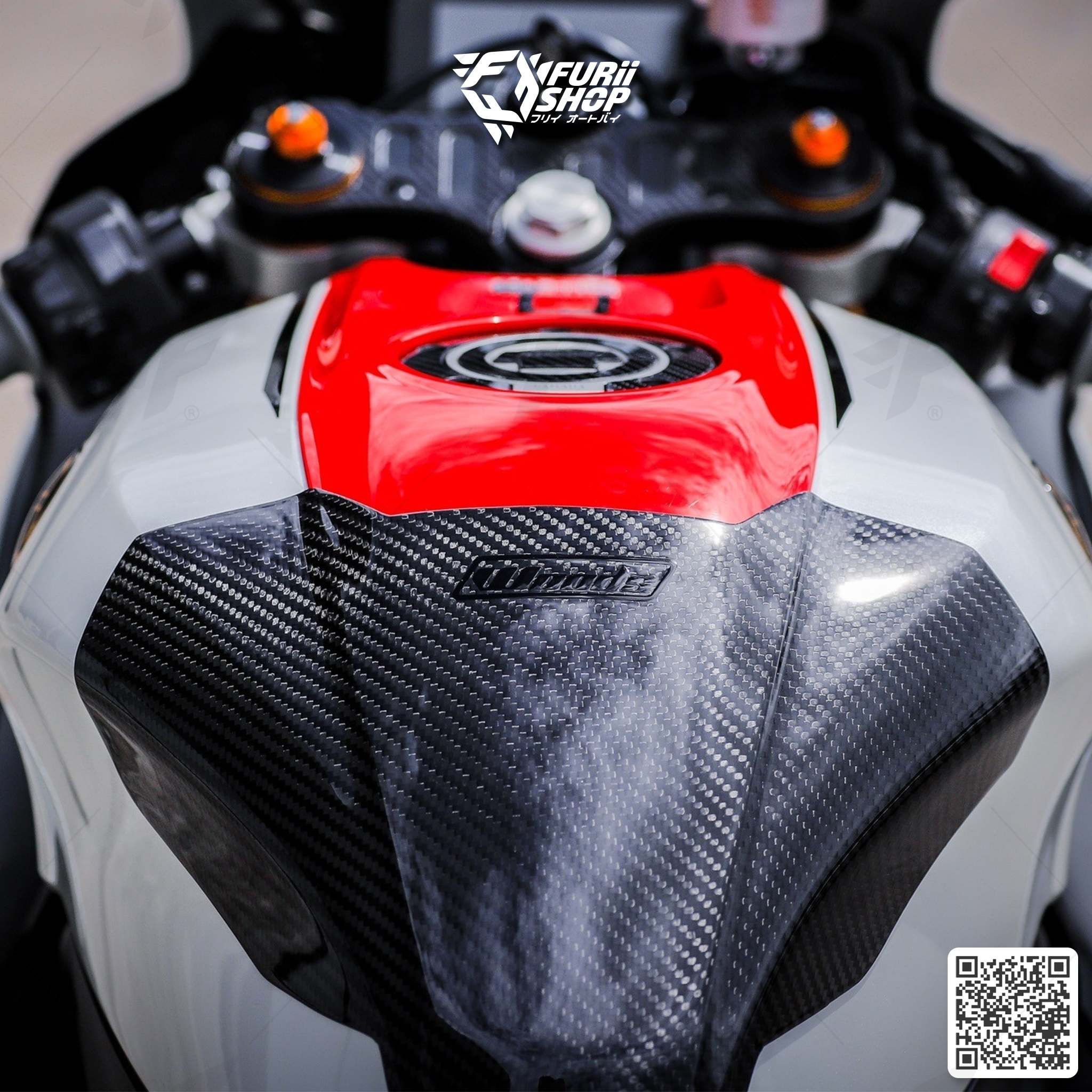 ครอบถังเพียวคาร์บอน WOODS FOR YAMAHA YZF-R7