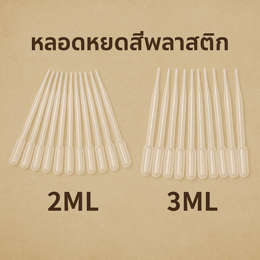 หลอดหยดสีพลาสติก 2ml และ 3ml