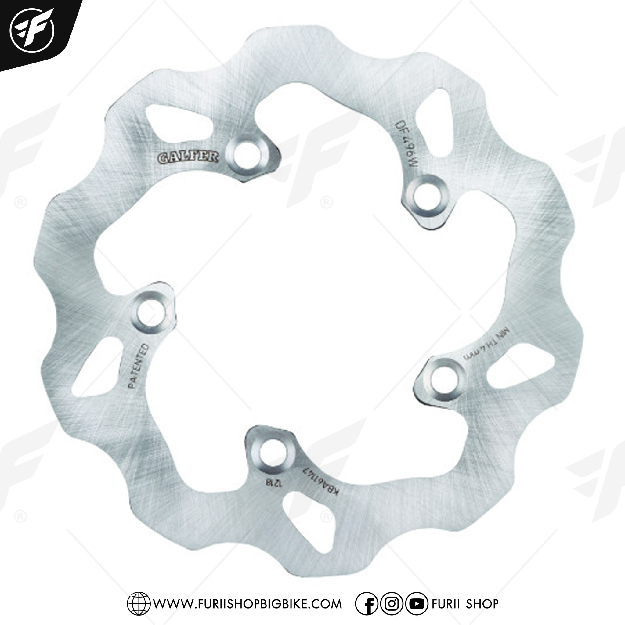 จานเบรค GALFER REAR BRAKE DISC FOR Ducati 1098,848evo,1198 Sport