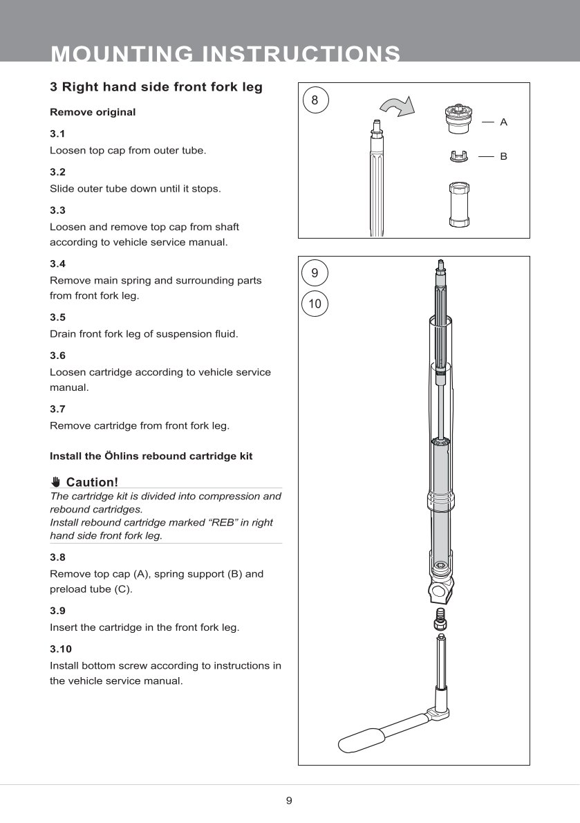 สปริงโช้คหน้า Ohlins FKR115 For Ducati Streetfighter V2 2022
