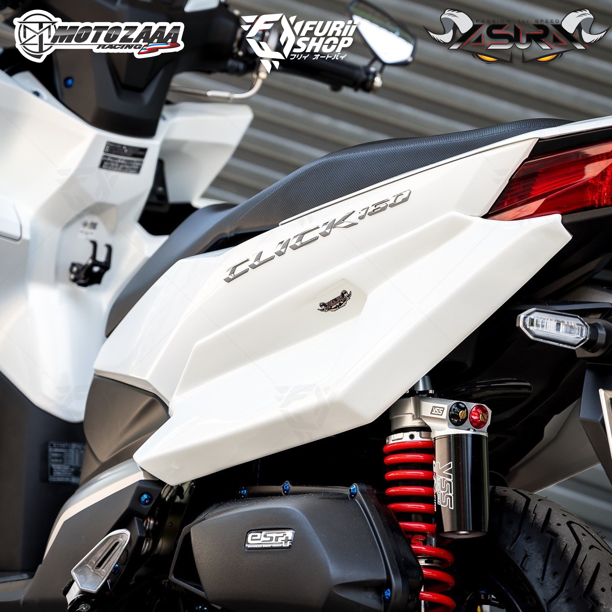 ชุดครอบท้ายแฟริ่ง AsurA MOTOZAAA : For Honda Click160 By Furii Shop