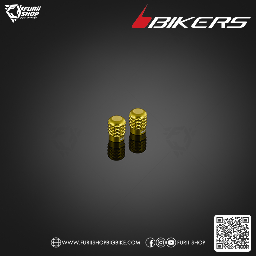 จุกลมอลูมิเนียม รุ่นมาตรฐาน (คู่) (C0135) Bikers Standard Aluminum Tire Valve Caps : for Yamaha YZF-R3 2015-2018
